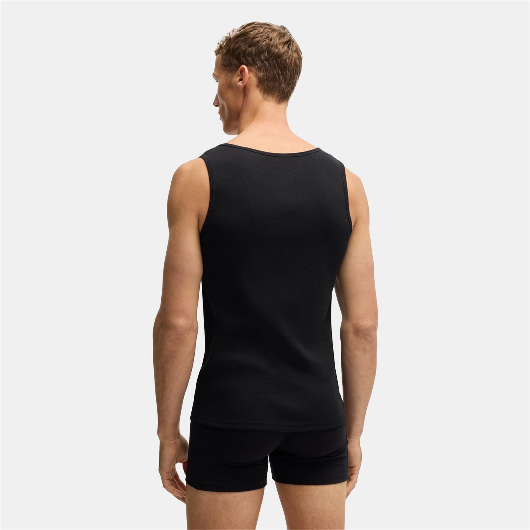 Boss Classic Ribbed Tank Top 3 Pack, Cotton Construction