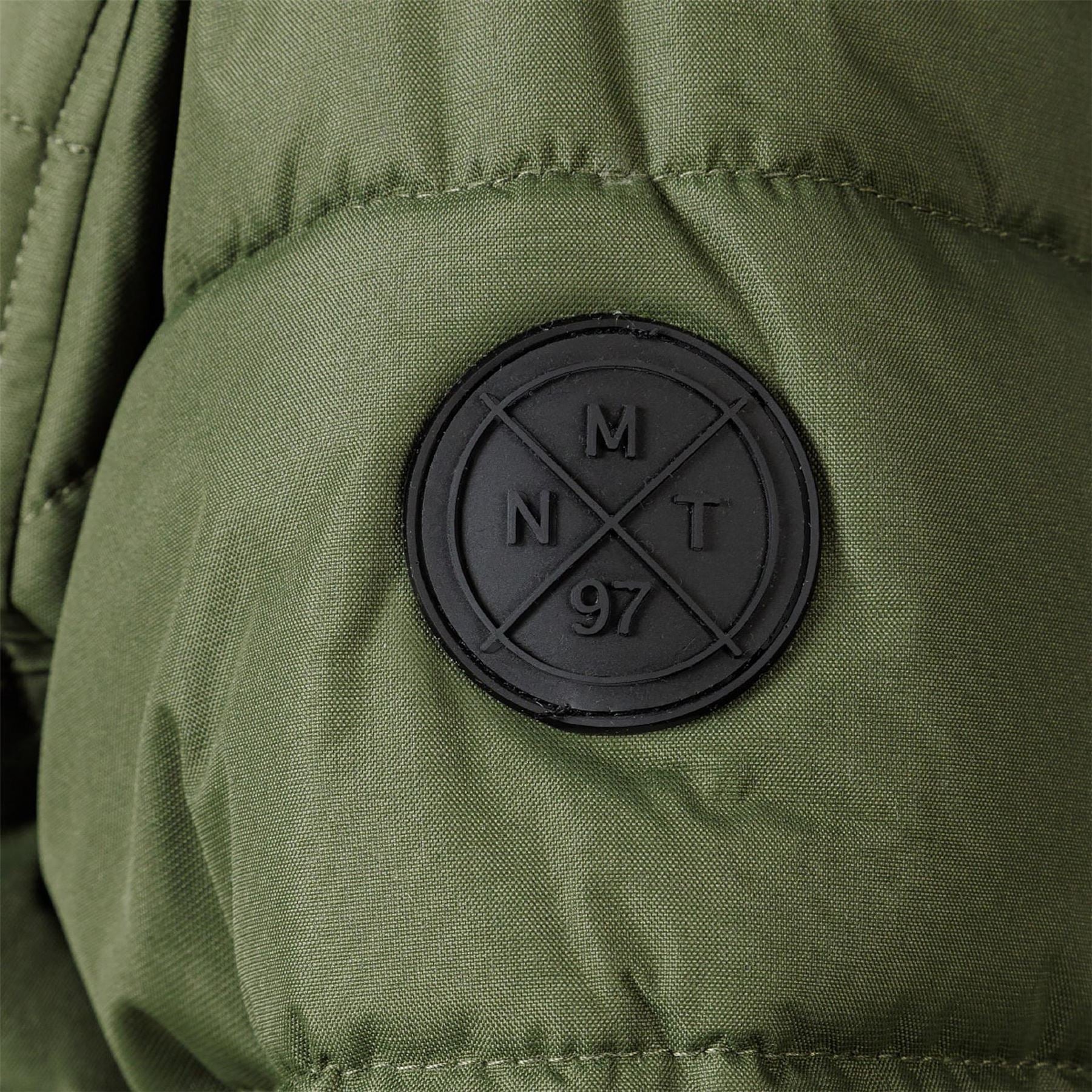 Minoti Boys Padded Jacket With Hood Zipped Pockets Khaki