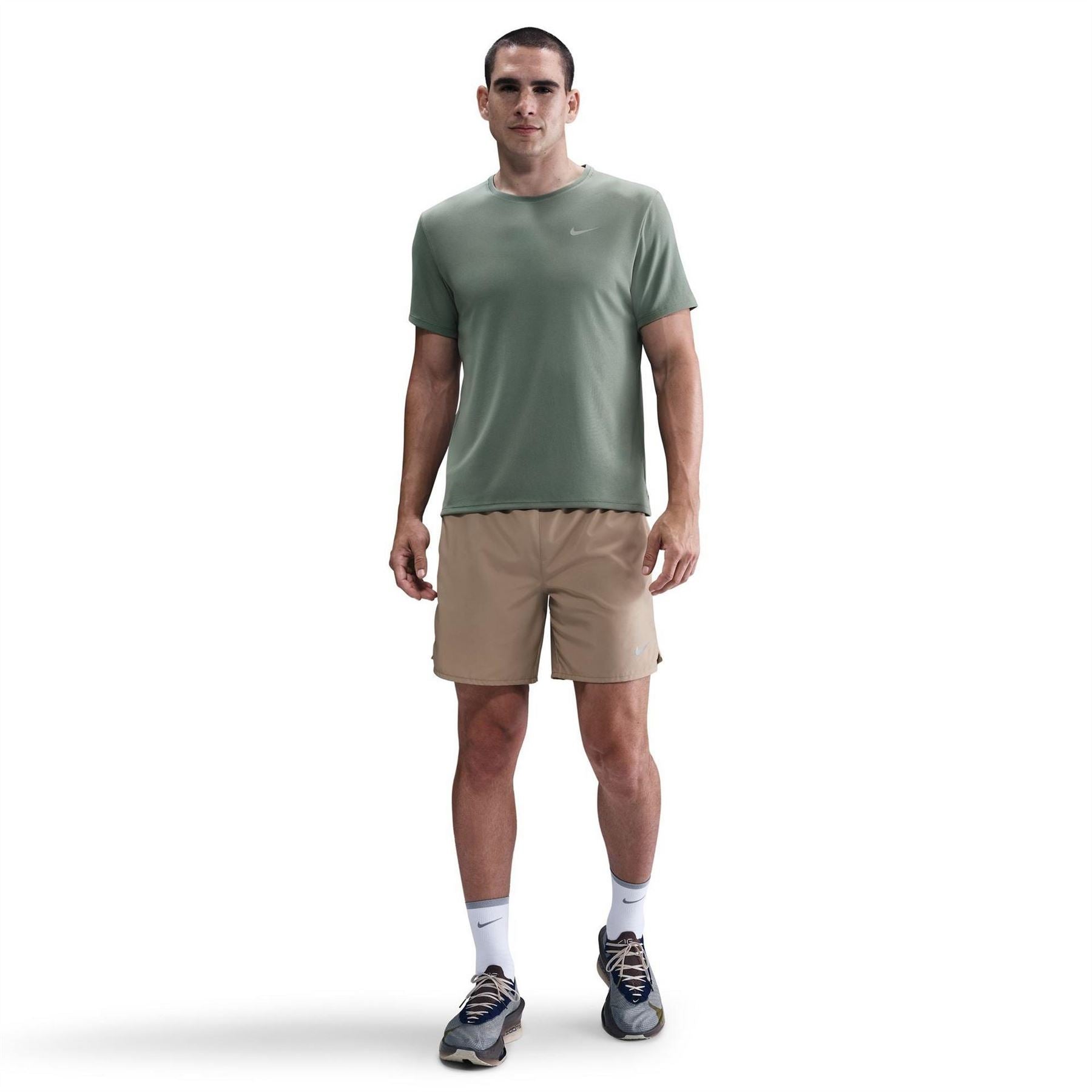 Nike Mens Dri Fit Uv Short Sleeve Running Top