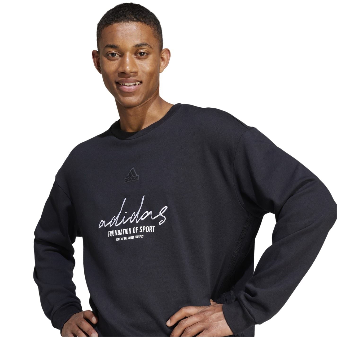 adidas Crew Neck Drop Shoulder Long Sleeve Sweatshirt
