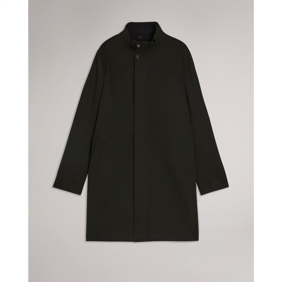 Ted Baker Solid Patterned Nylon Funnel Over Coat with Side Pocket