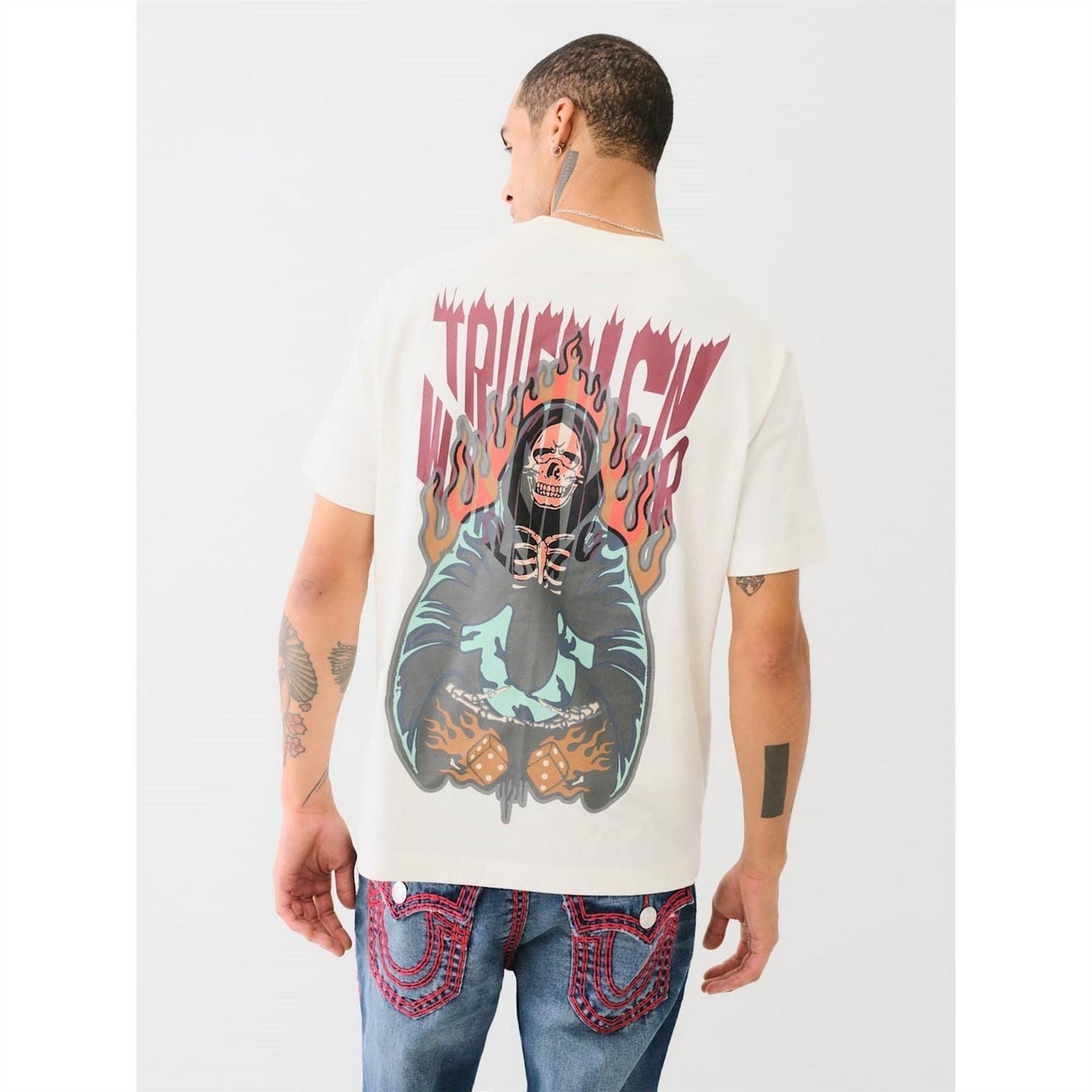 True Religion Flame Reaper Regular Fit T-Shirt