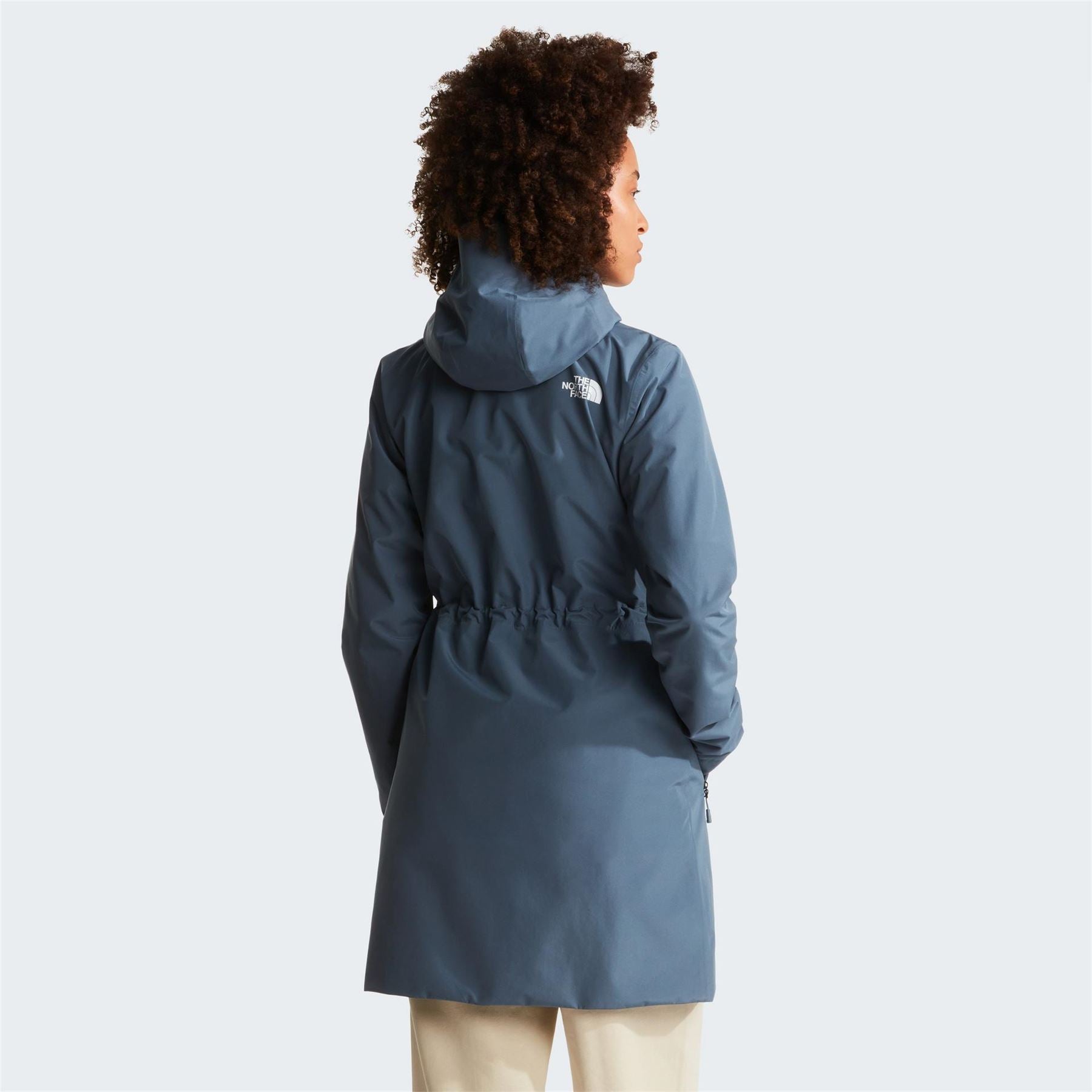 The North Face Hikesteller Hooded Solid Patterned Parka Coat with Zipped Pocket