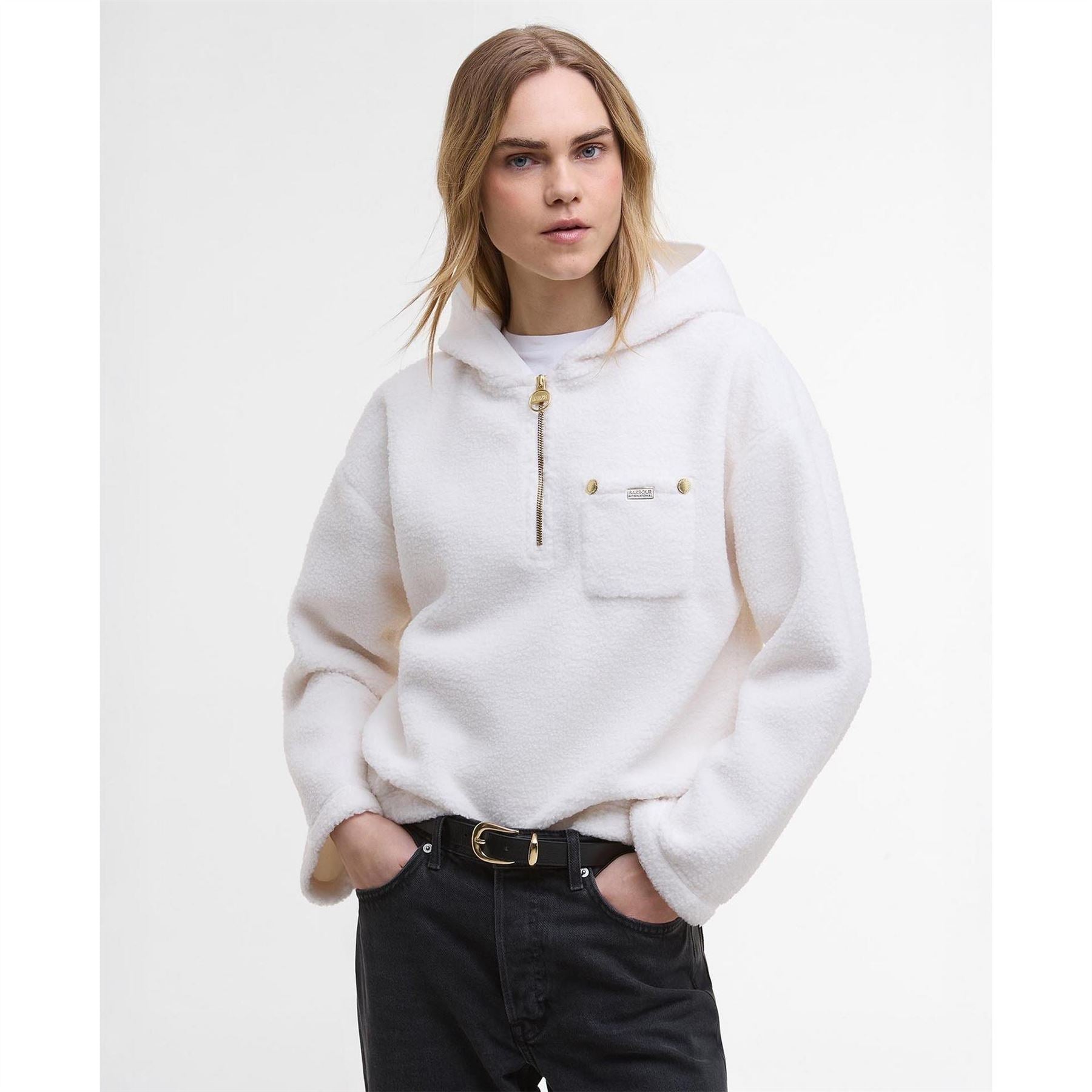 Barbour International Womens Fleece Hoodie