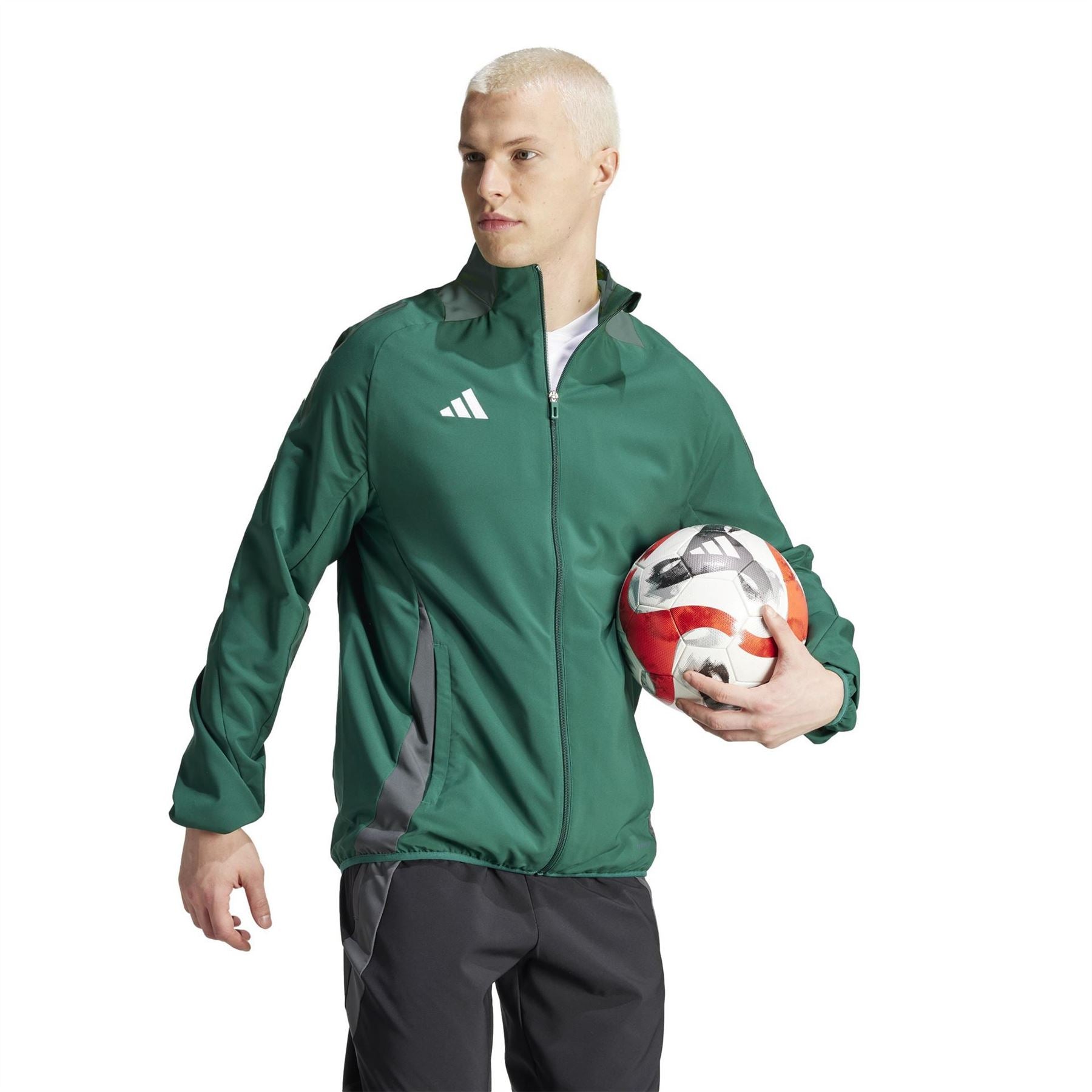 adidas Funnel Neck High Collar Long Sleeve Athletic Top