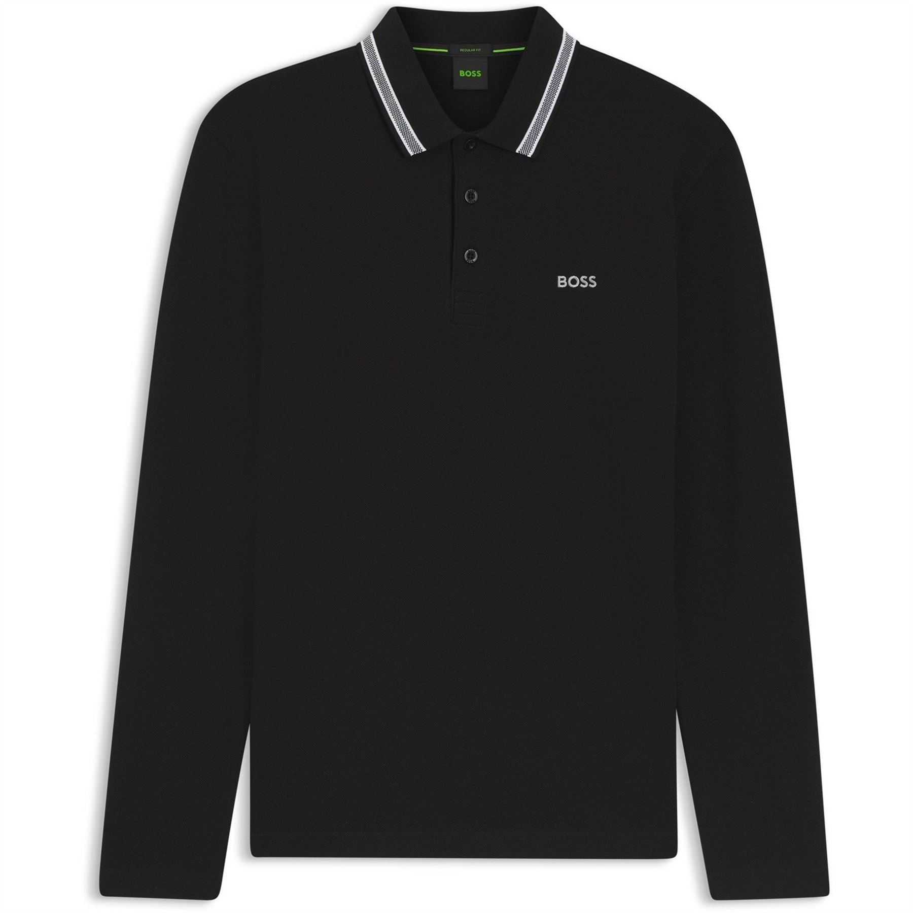 Boss BOSS GREEN Plisy Long Sleeve Polo Shirt with Logo Detail
