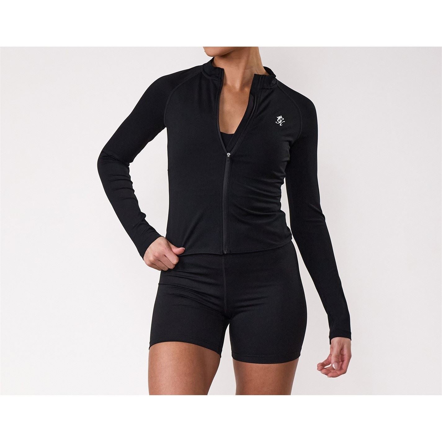 Gym King 365 Heathered Patterned Full Zipper Running Jacket