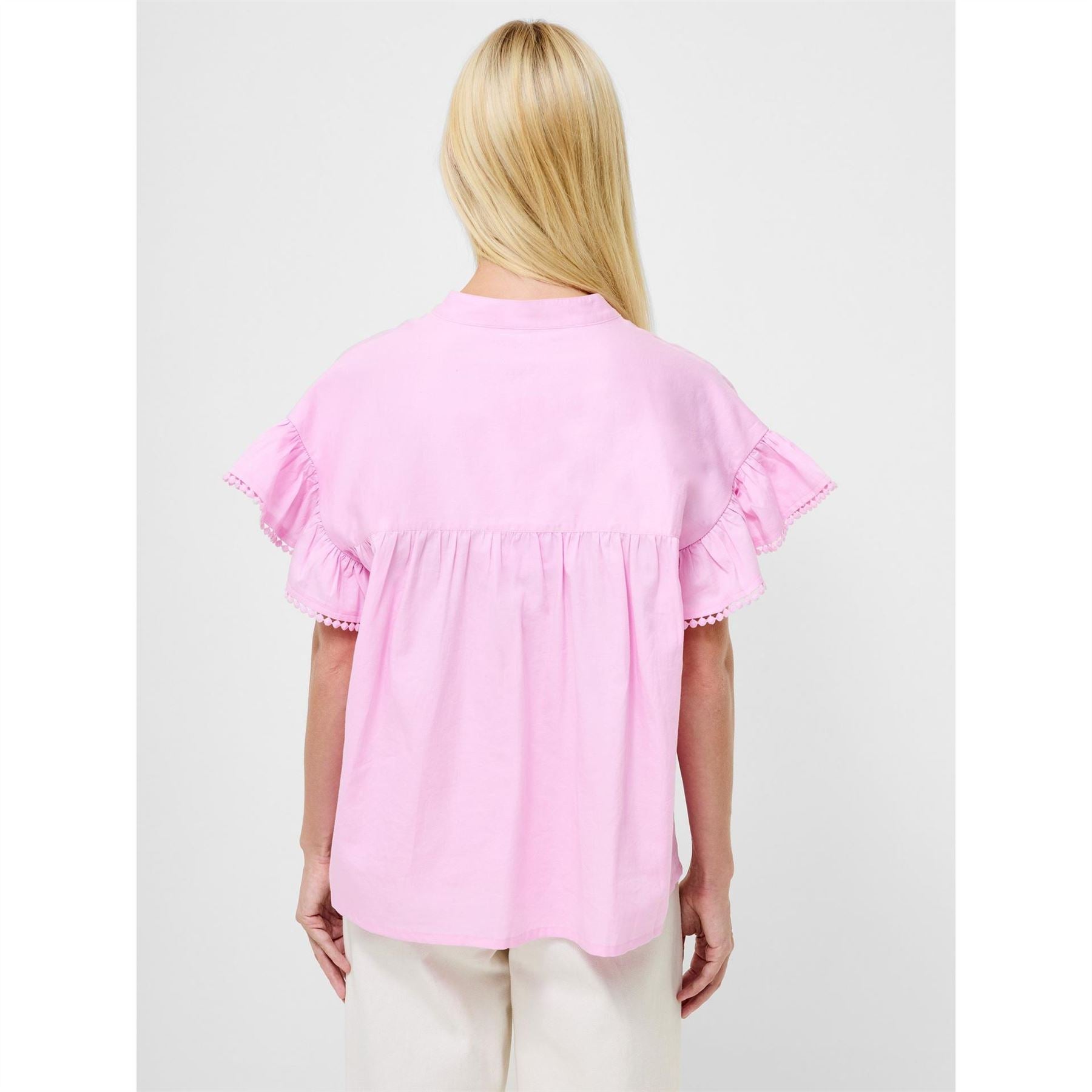 French Connection Ruffle Short Sleeve Blouse