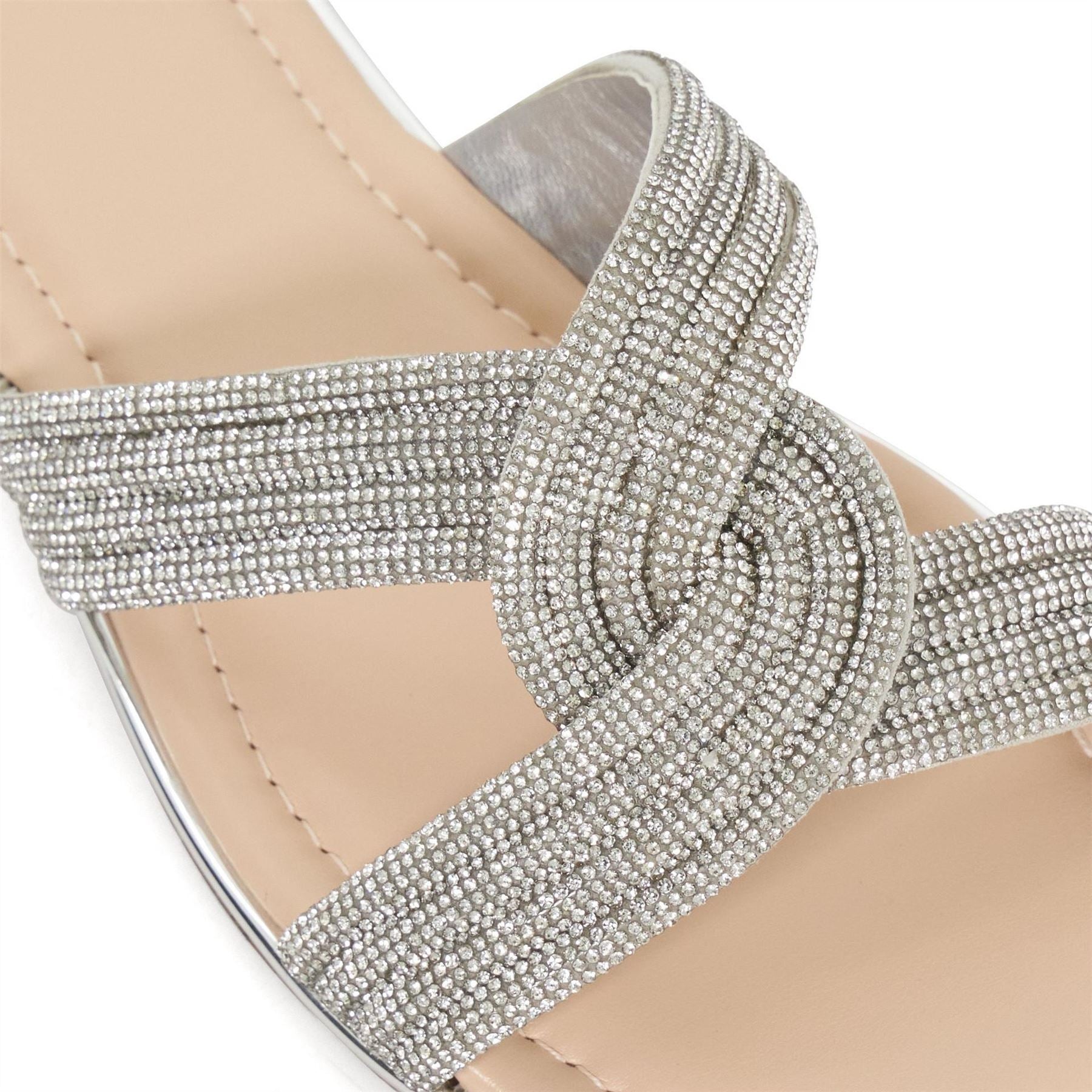 Dune London Lavenham Textured Flat Slide Sandals