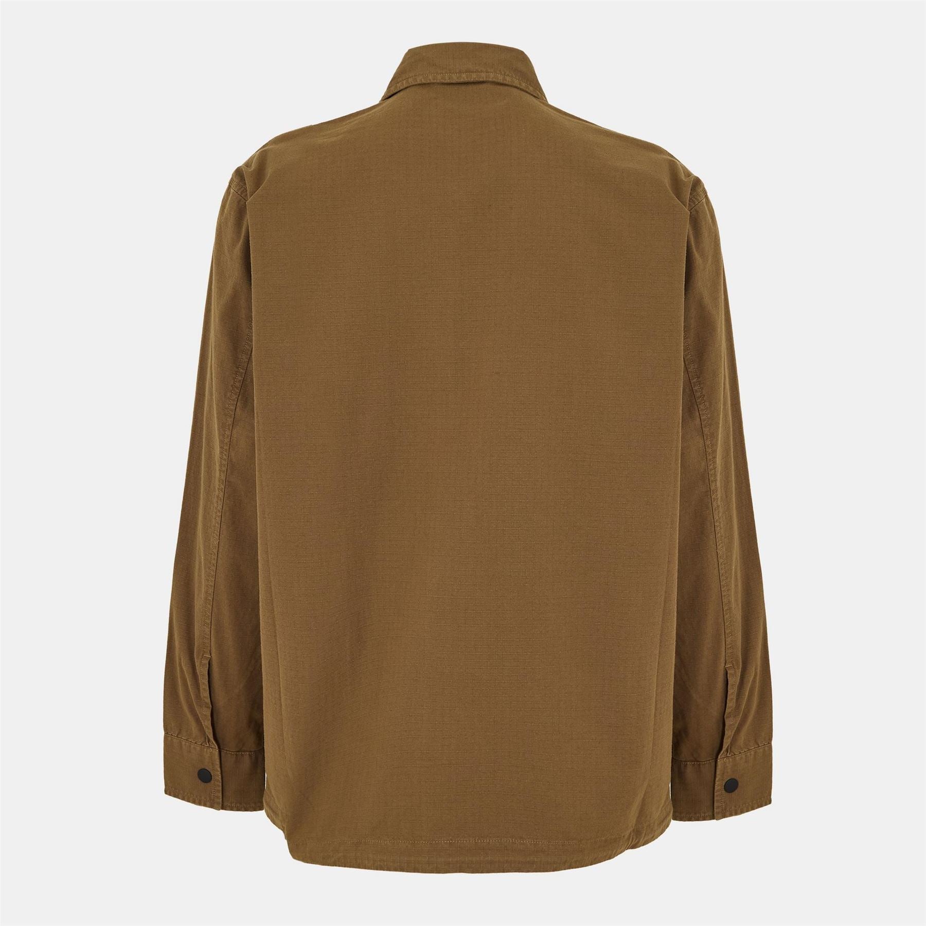 Boss Labib Cotton Long Sleeve Water Resistant Overshirt