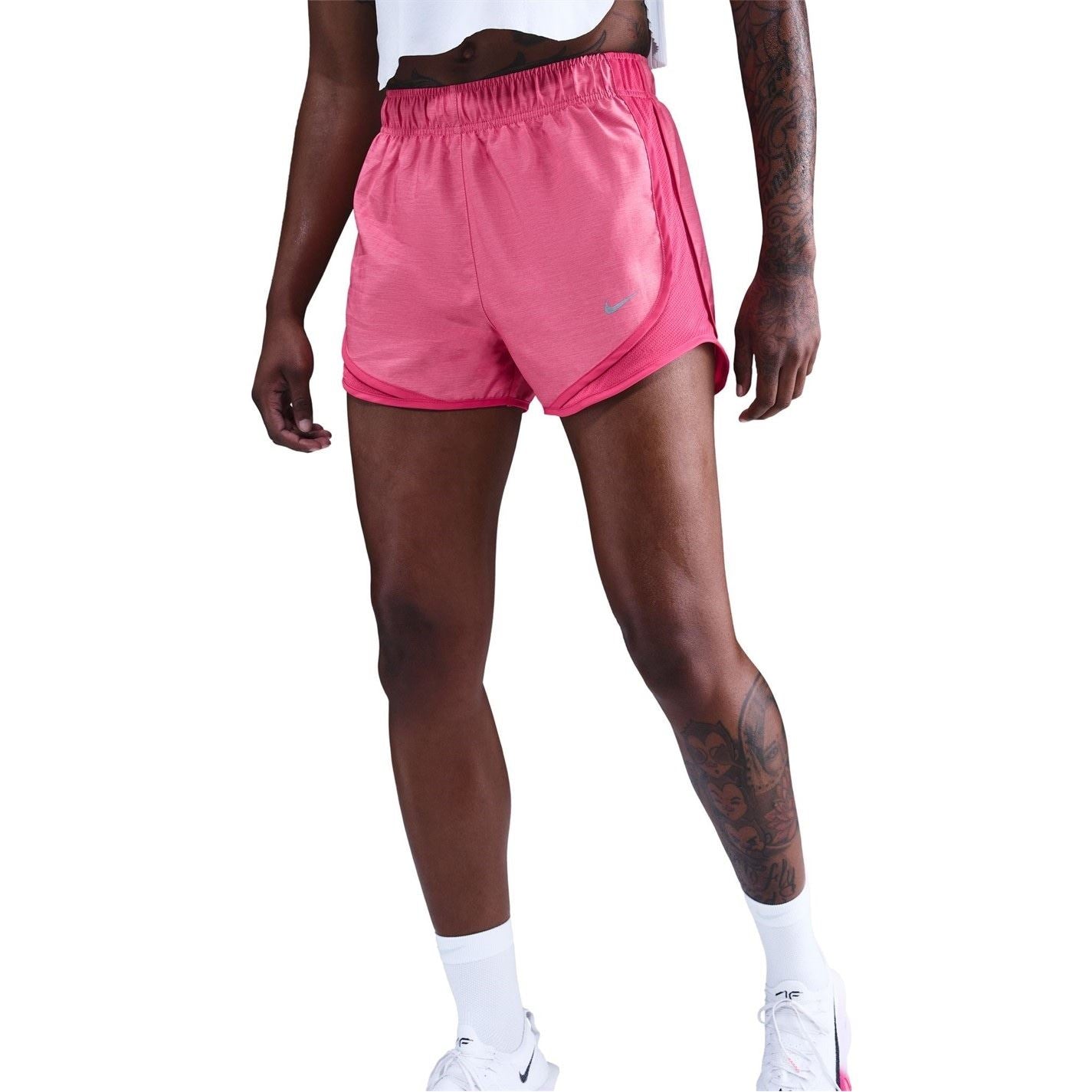 Nike Womens Tempo Dri Fit Mid Rise Brief Lined Running Shorts