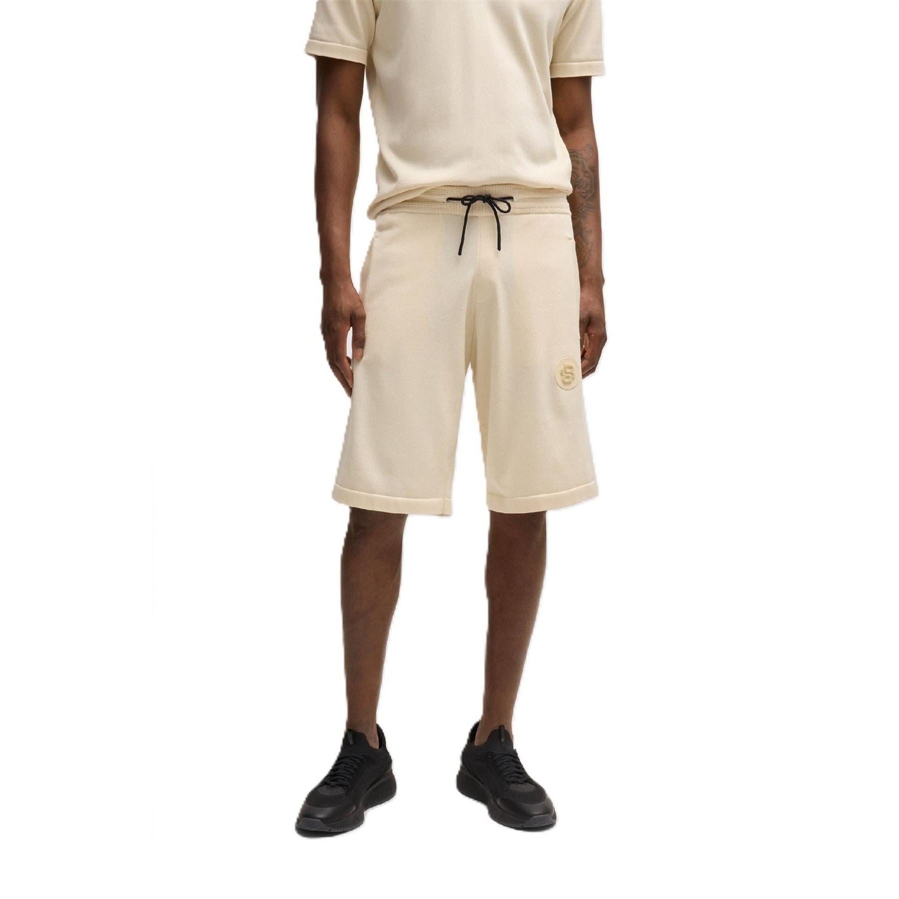 Boss Tolli Knitted Sweat Shorts with Elasticated Waistband