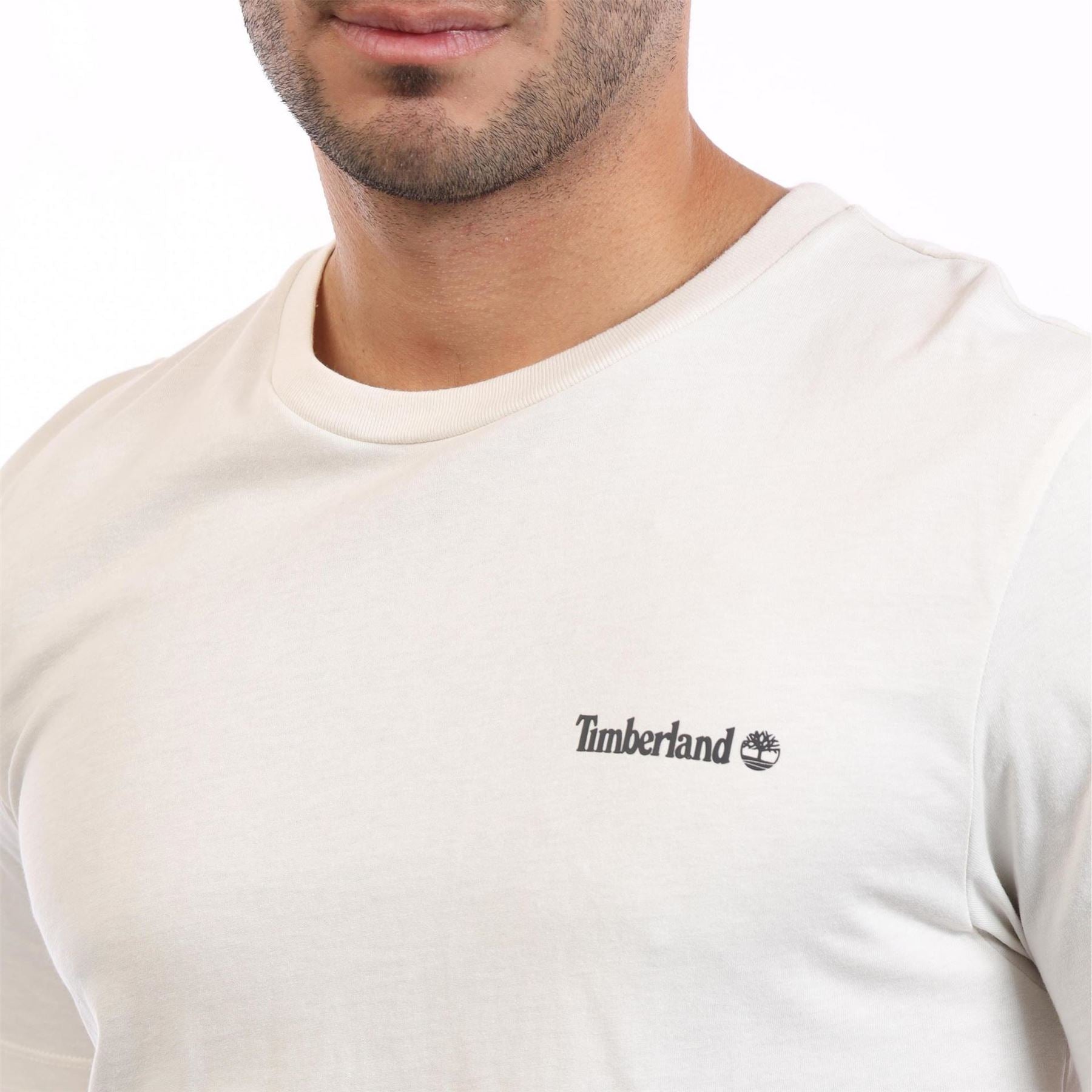 Timberland Small Linear Logo Print T Shirt
