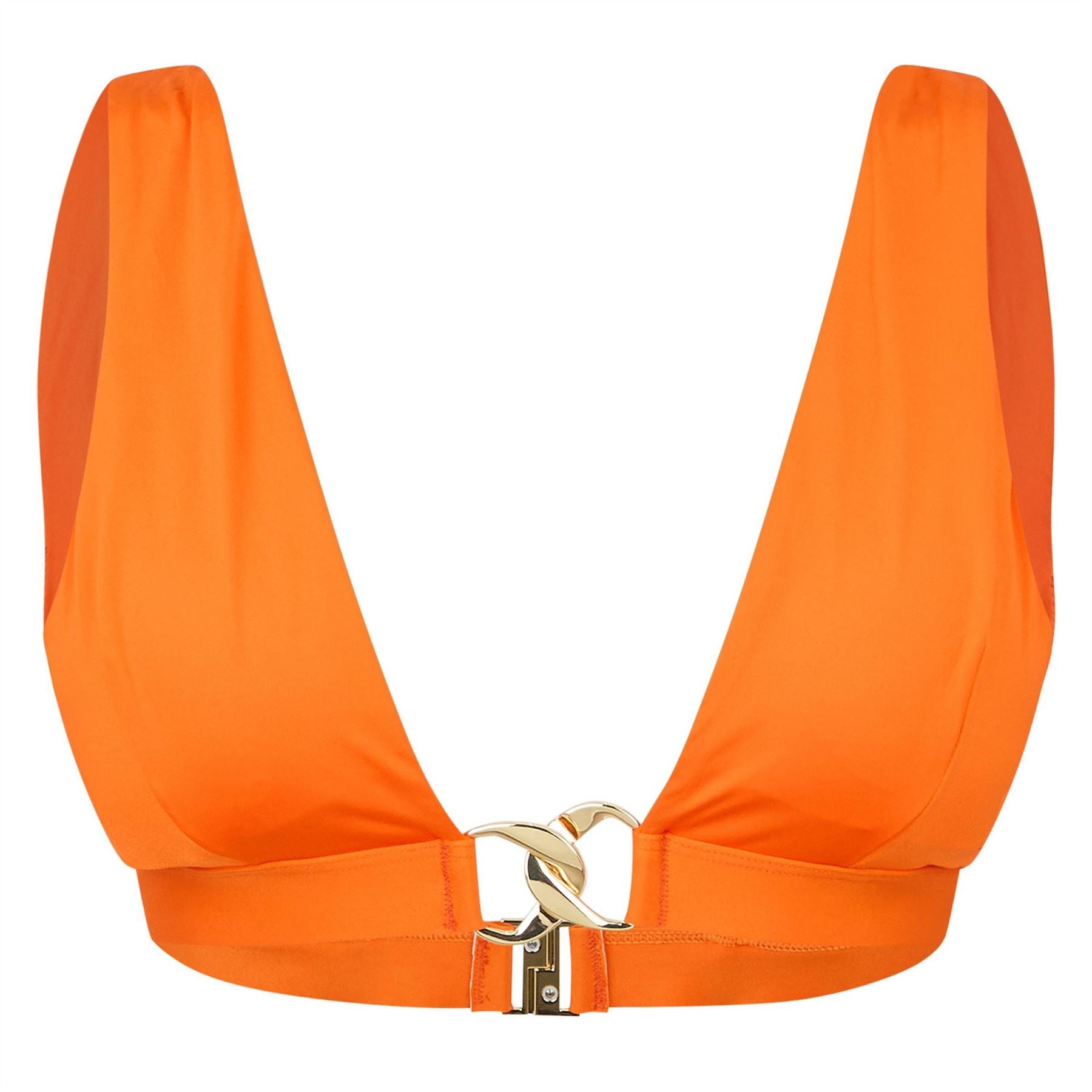 Biba Plunging Neck Metal Embellished Bikini Top