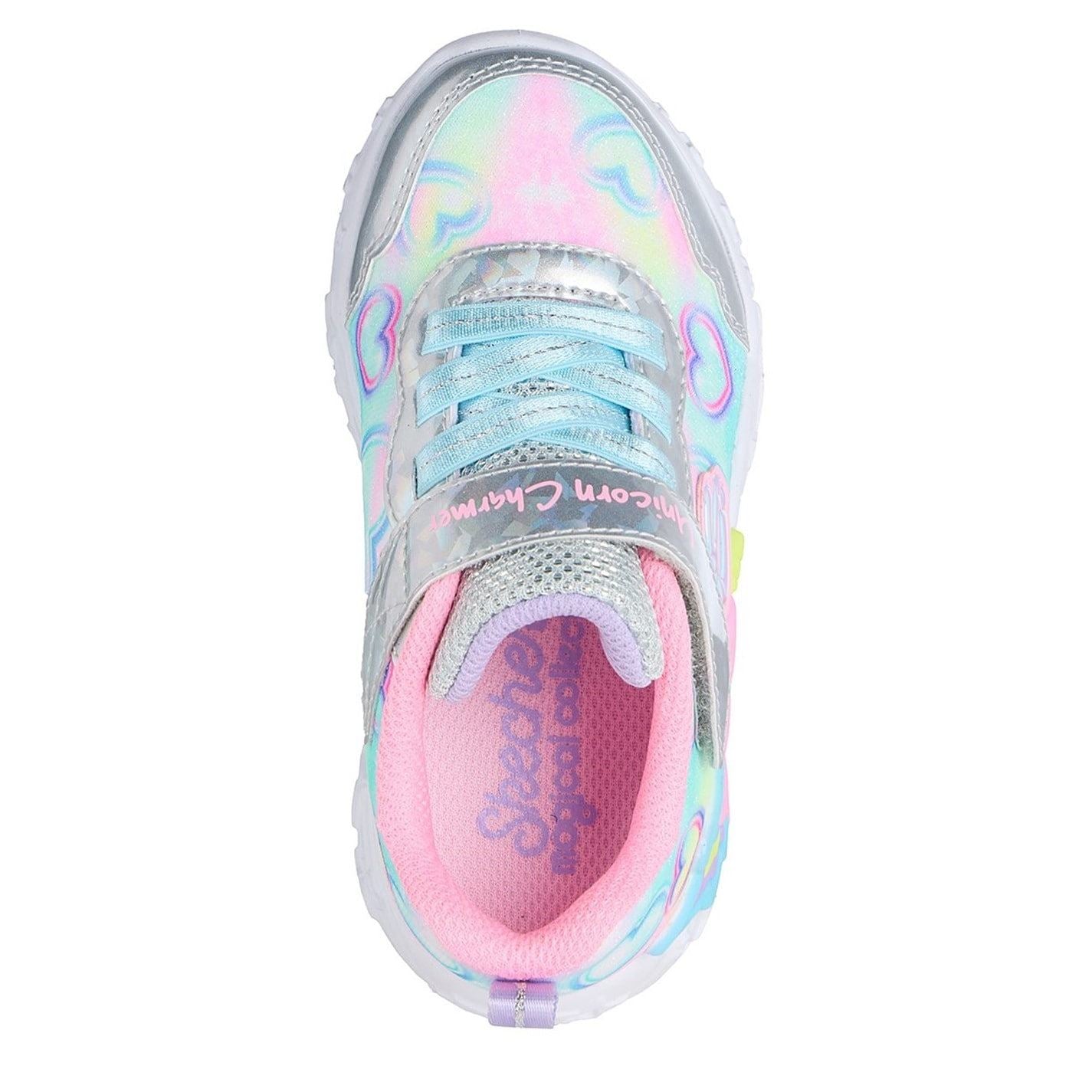 Skechers Lighted Unicorn Gore  And  Strap W Mult Light Up Trainers Girls