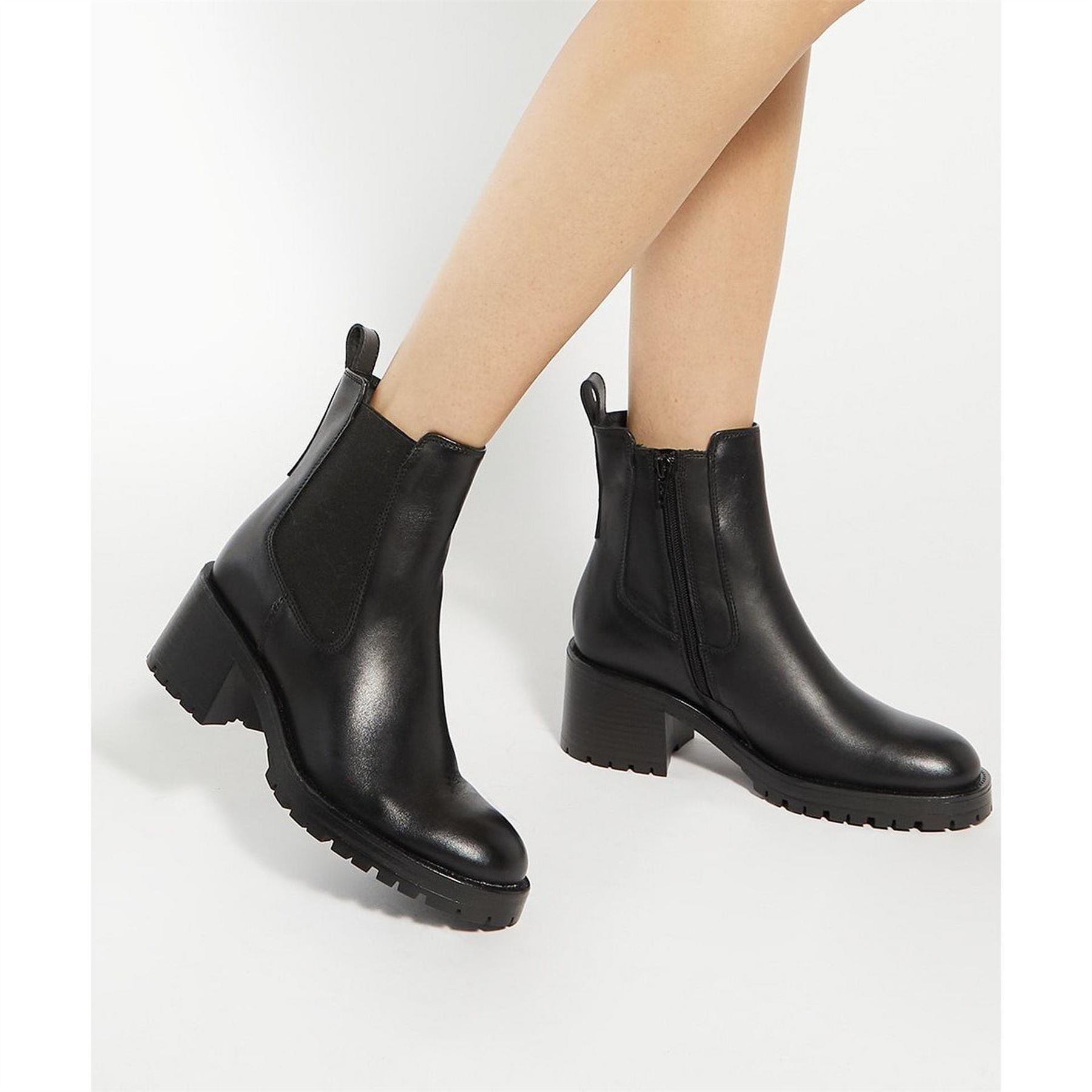 Dune London Positivity Chelsea Boots with Block Heel