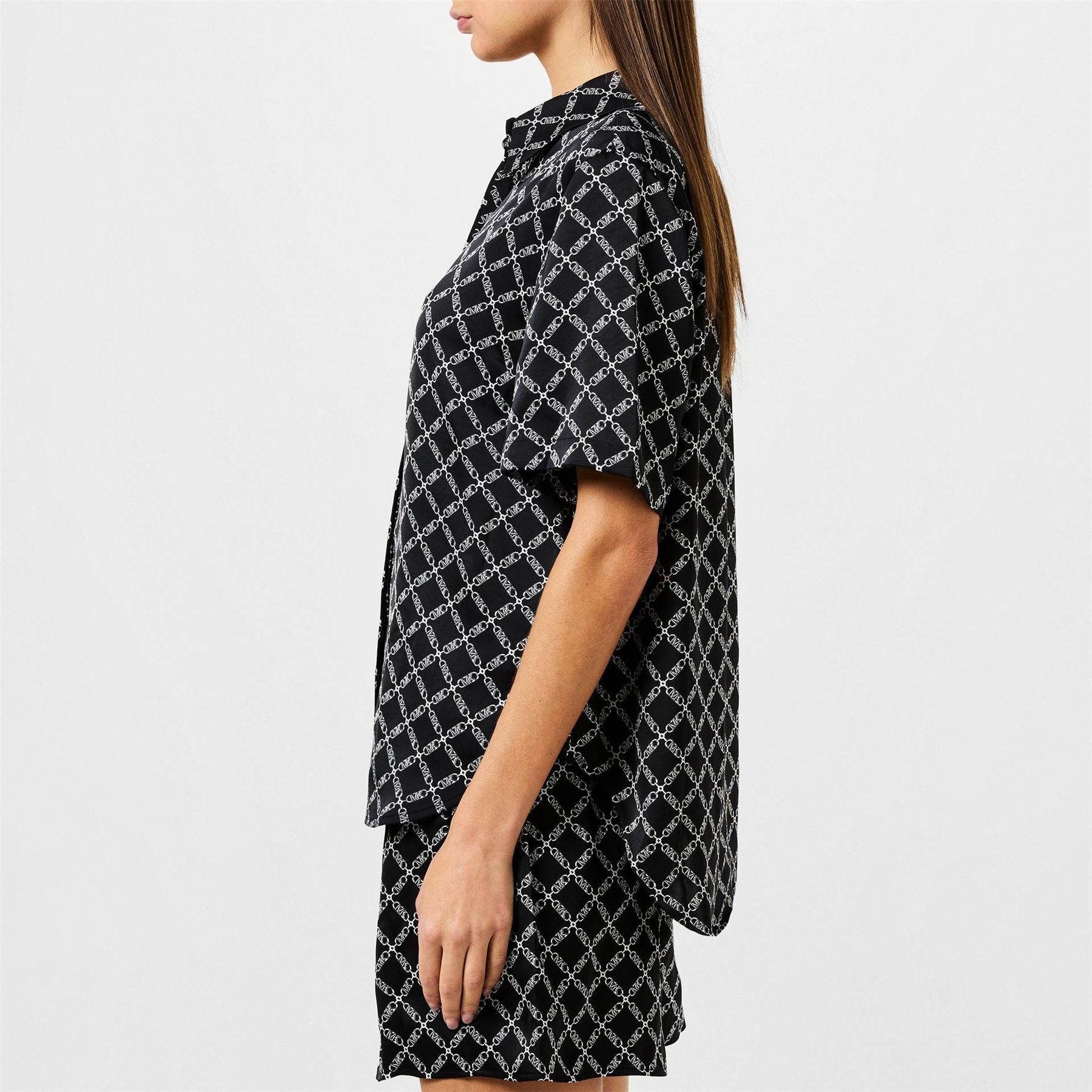 MICHAEL Michael Kors Empire Short Sleeve Patterned Shirt