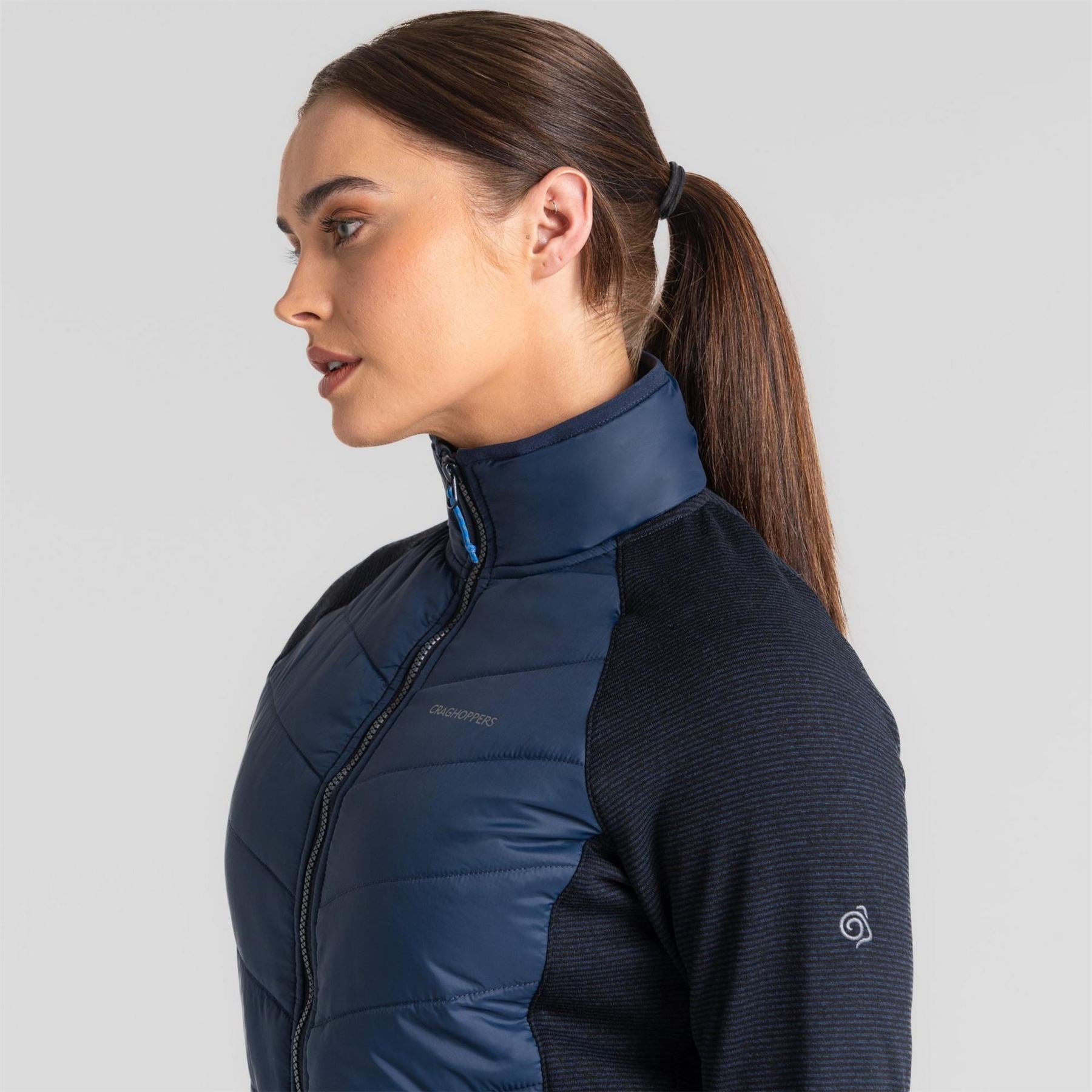 Craghoppers Crmla Solid Patterned Zipped Pocket Hybrid Jacket