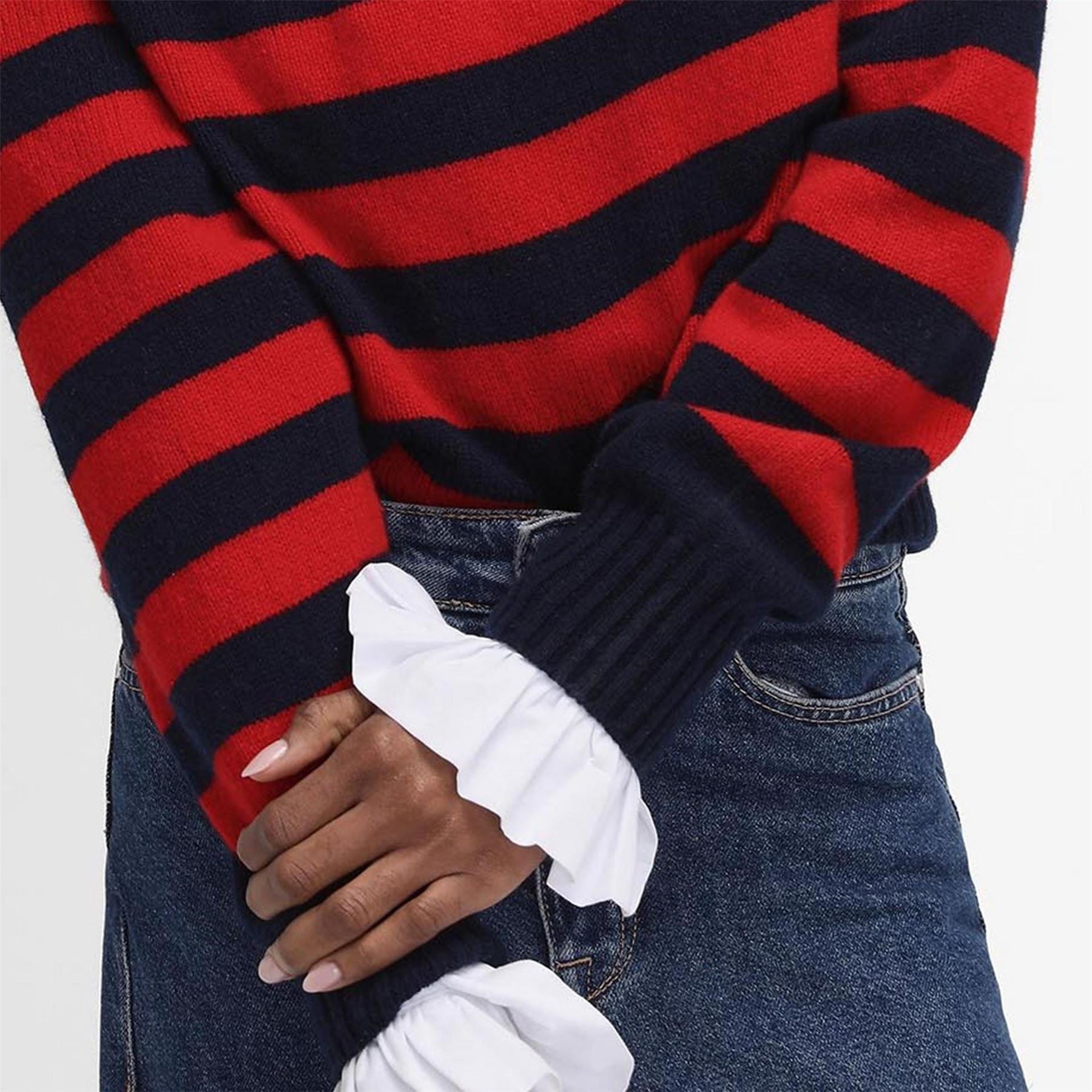 Barbour Edit By Alexa Dominic Striped Crew Neck Jumper
