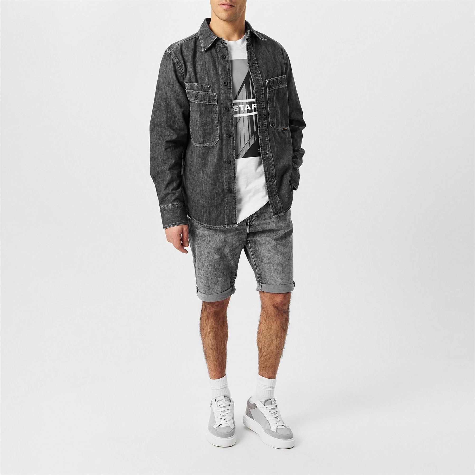 G Star Slim Denim Shorts
