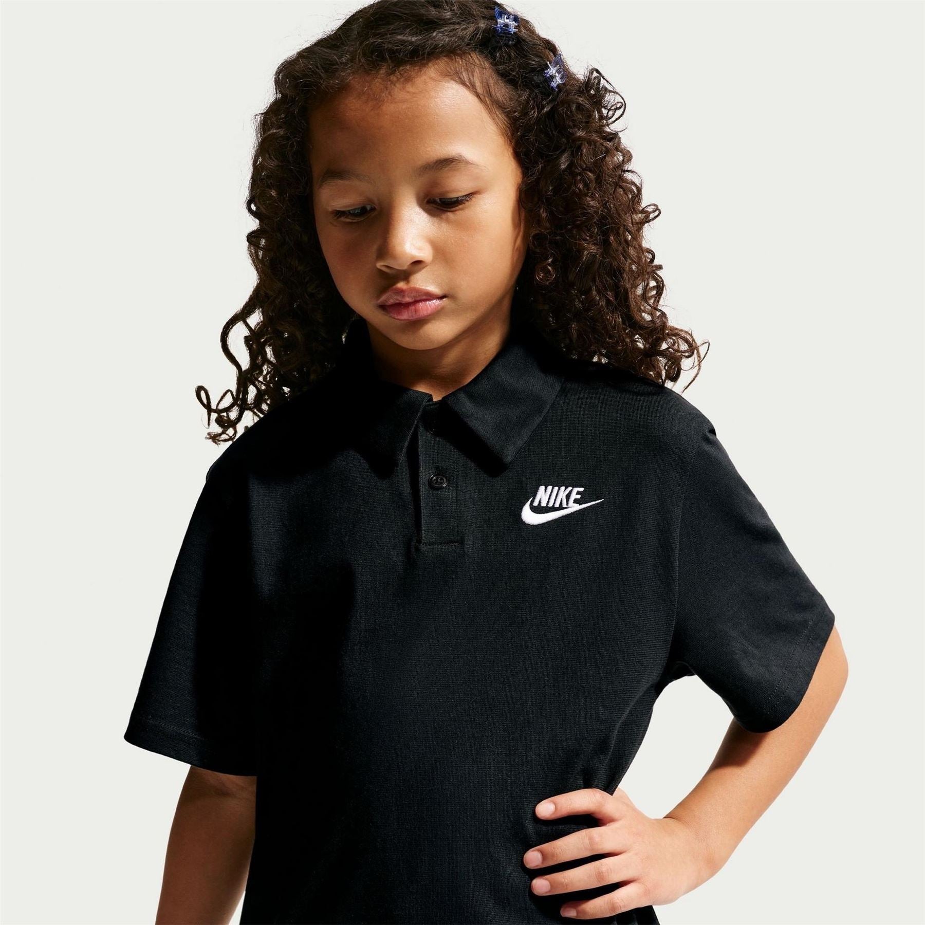 Nike Bold Logo Collared Neck Short Sleeve Polo Shirt