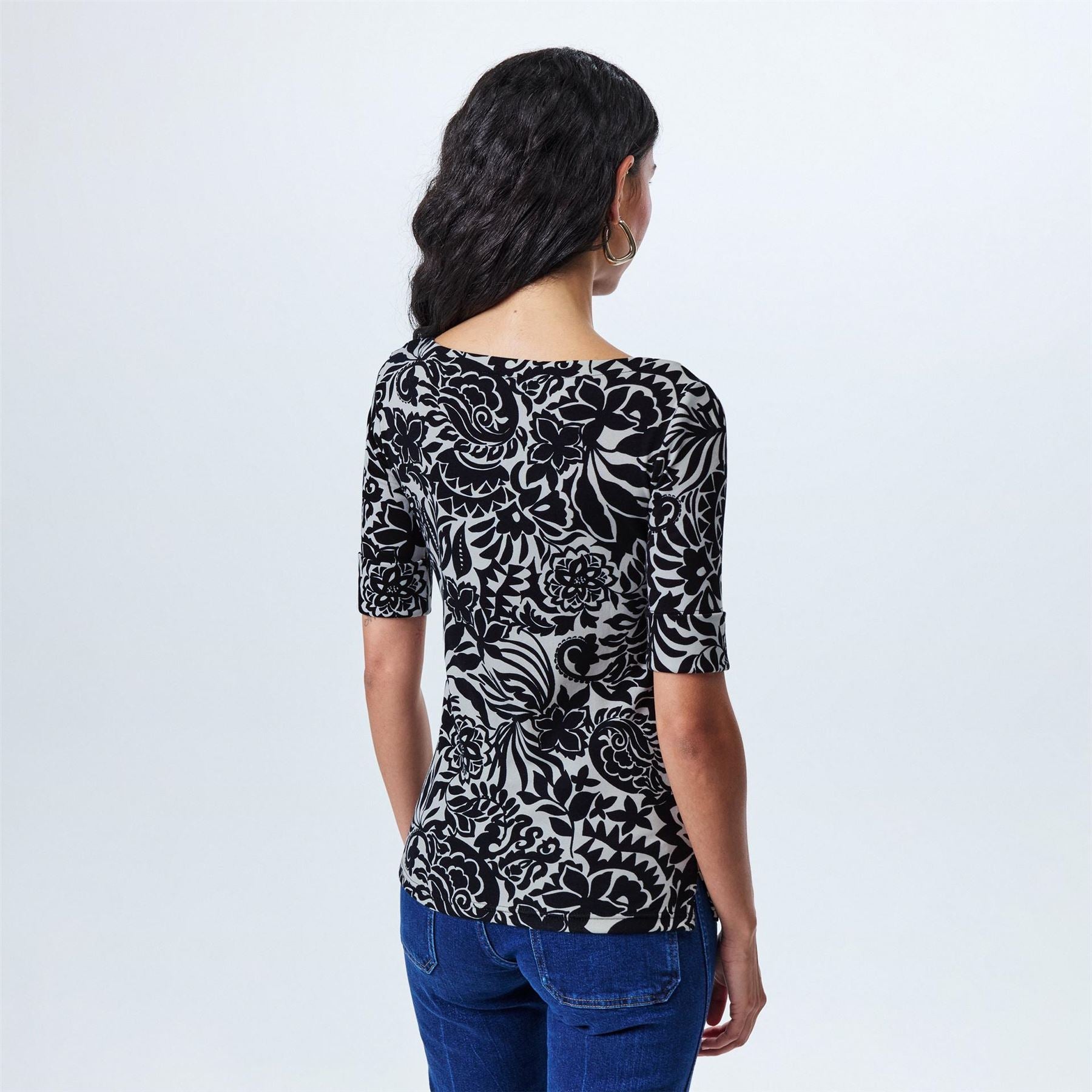 Lauren by Ralph Lauren Judy Regular Fit Boat Neck T-Shirt