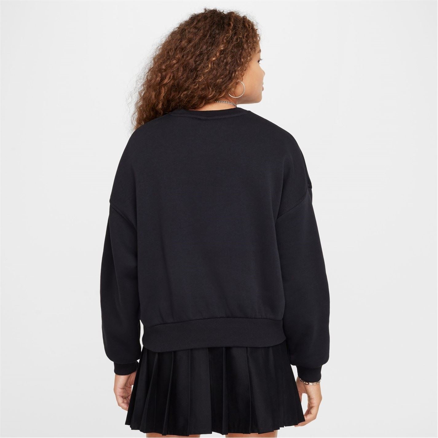 Nike Club Fleece Big Kids (girls) Boxy Crewneck Sweatshirt
