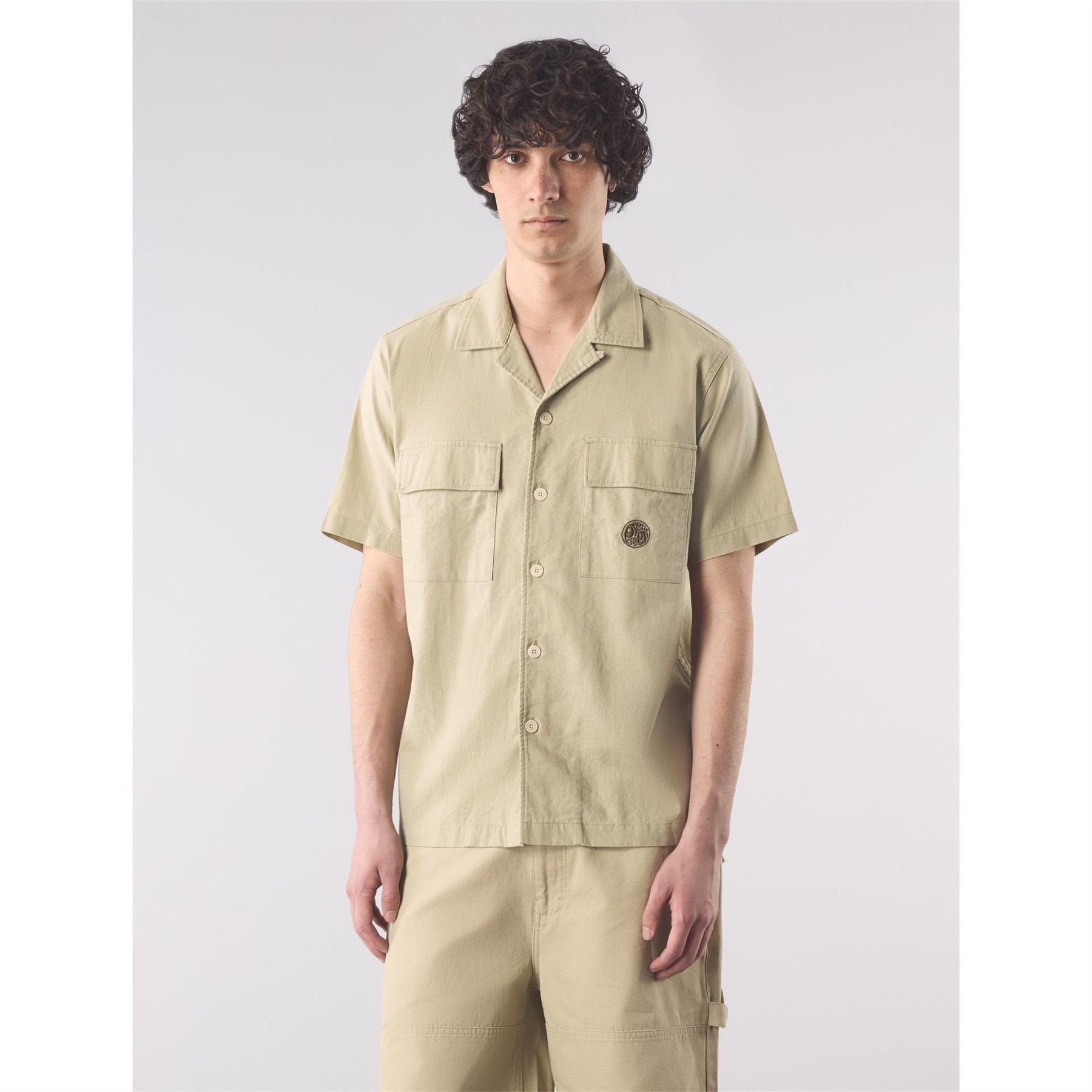Pretty Green Stamford Cuban Collar Short Sleeve Plain Shirt
