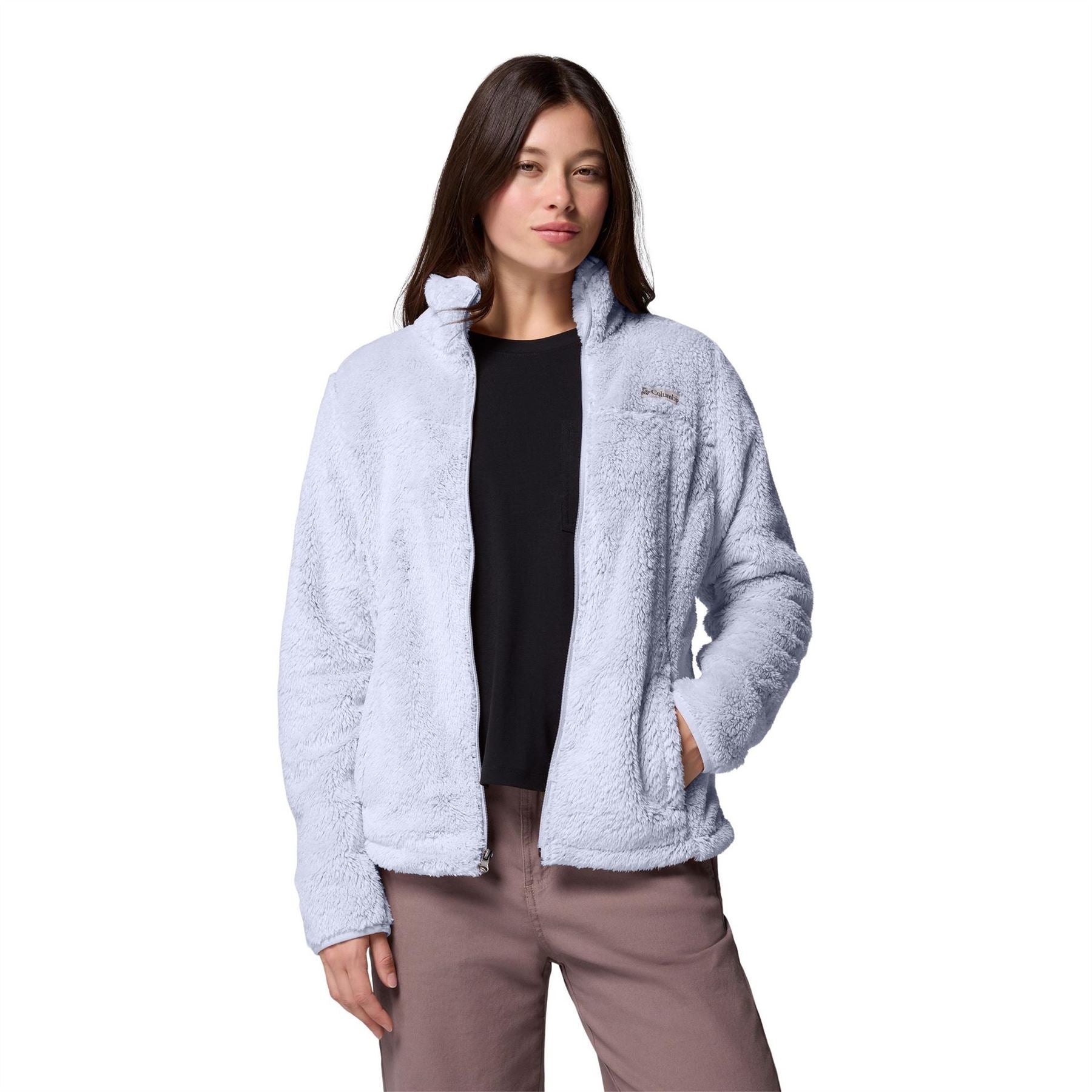 Columbia Cloudy Day Sherpa Solid Patterned Full Zipper Jacket
