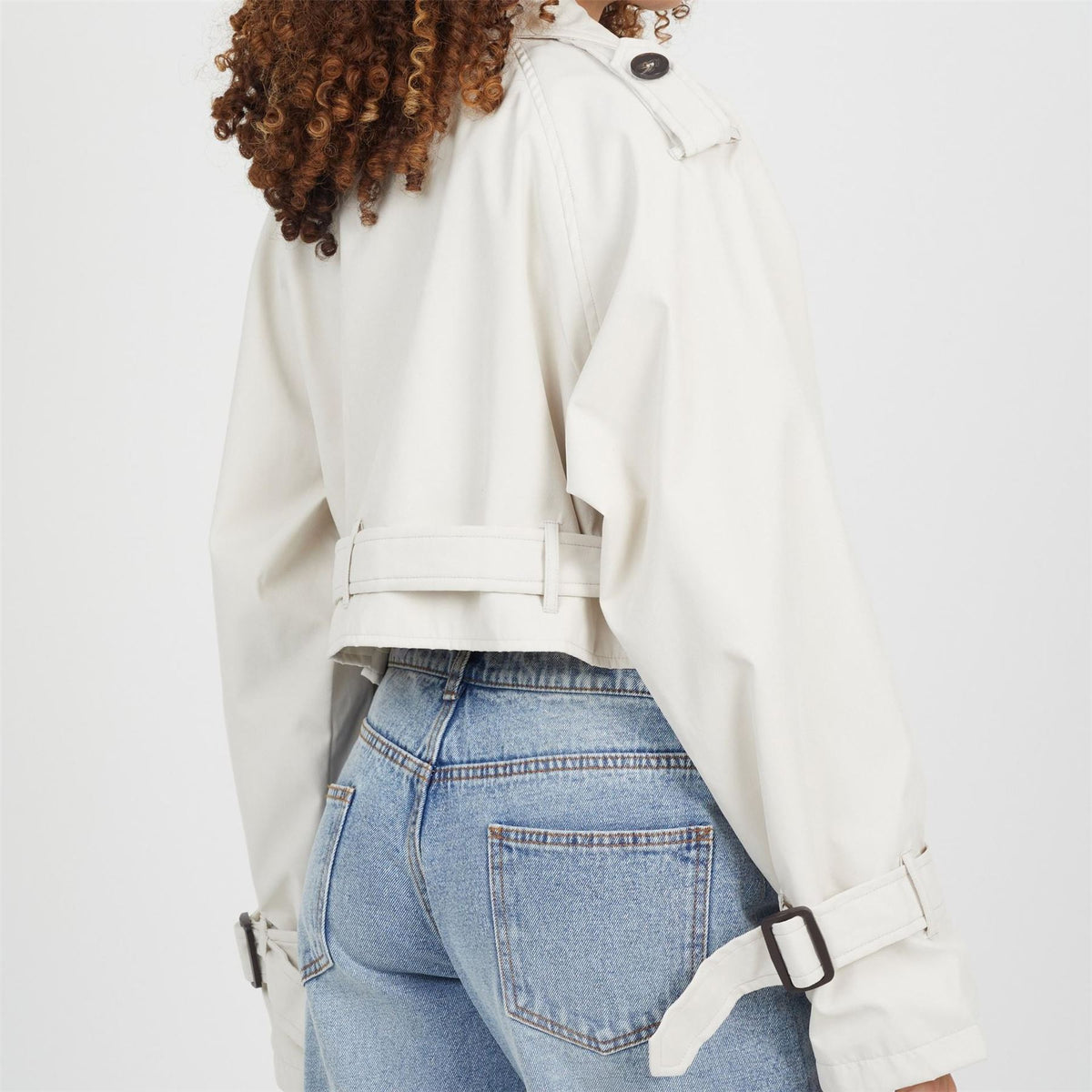 Brave Soul Soul Ladies Nuelle Cropped Trench Coat