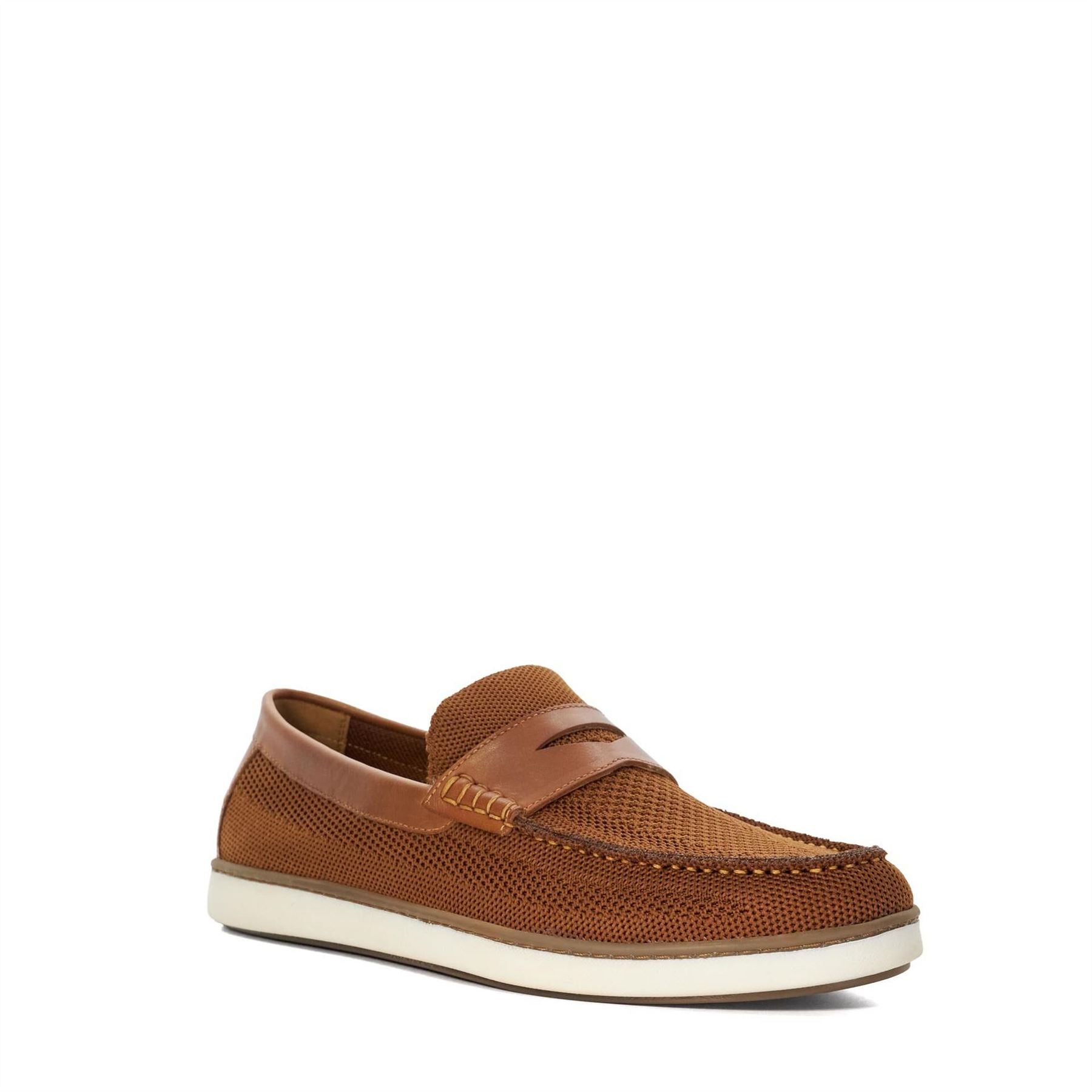 Dune London Textured Moc Toe Penny Loafers