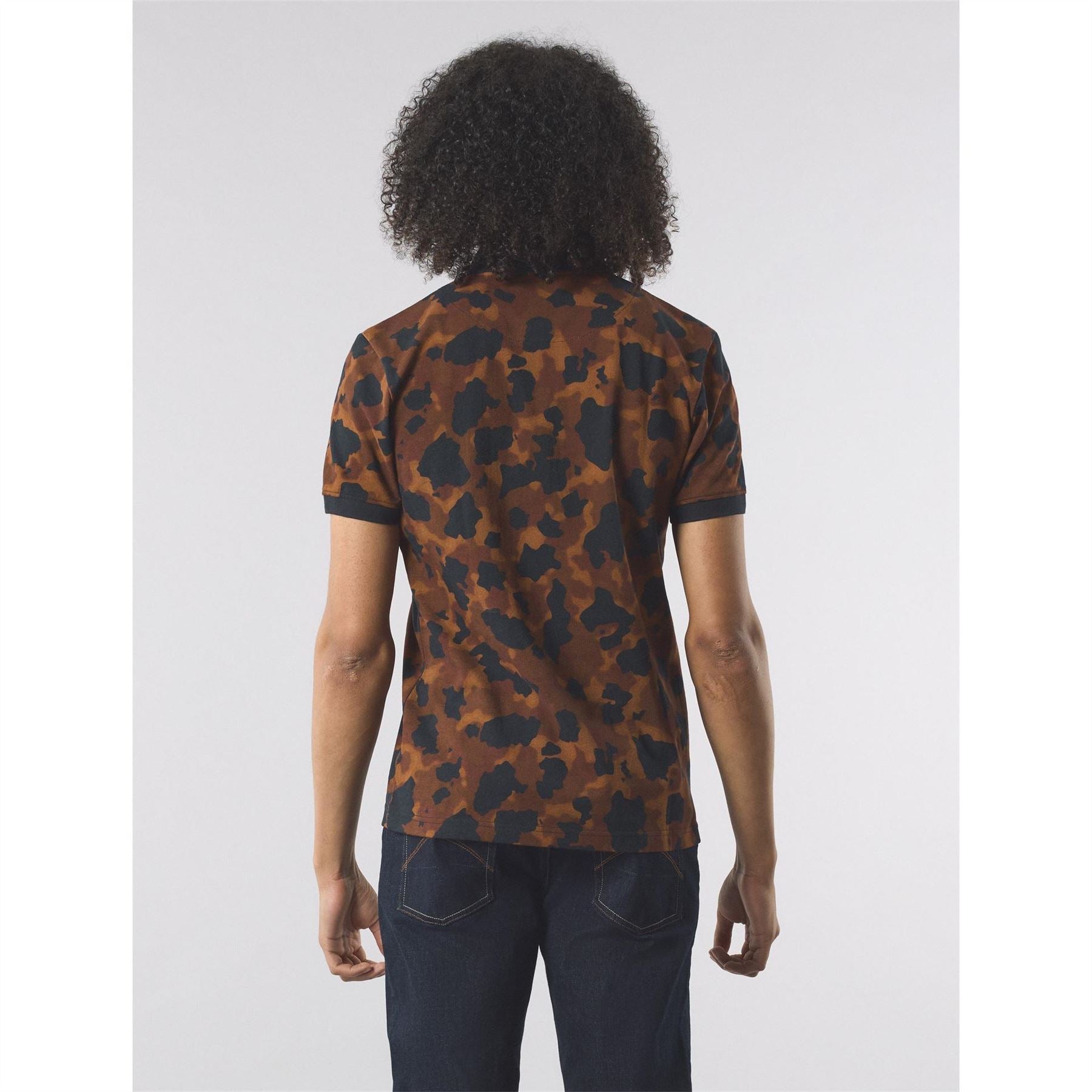 Pretty Green Brindle Collared Neck Short Sleeve Polo