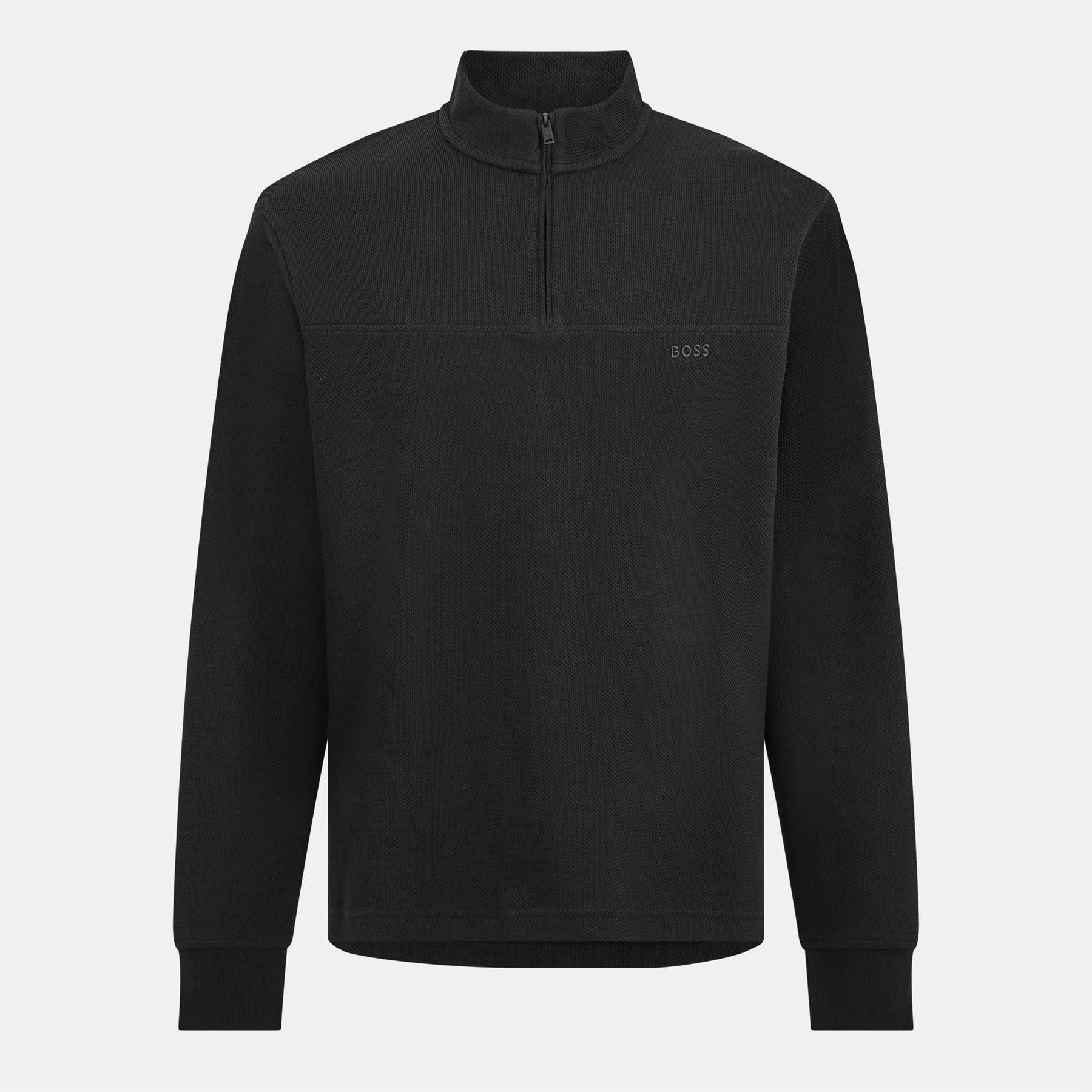 Boss Funnel Neck High Collar Long Sleeve Sweatshirt
