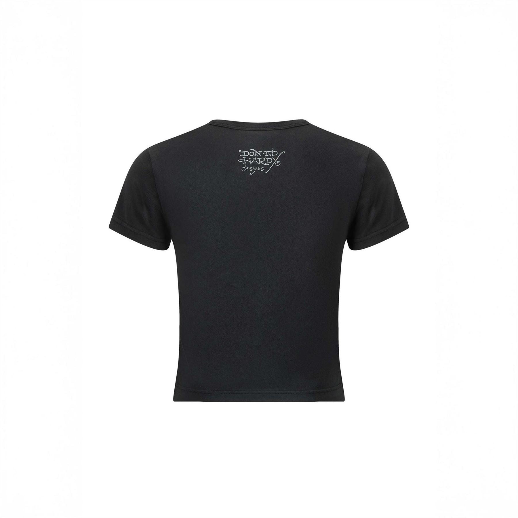 Ed Hardy Nyc Cropped Crew Neck T-Shirt