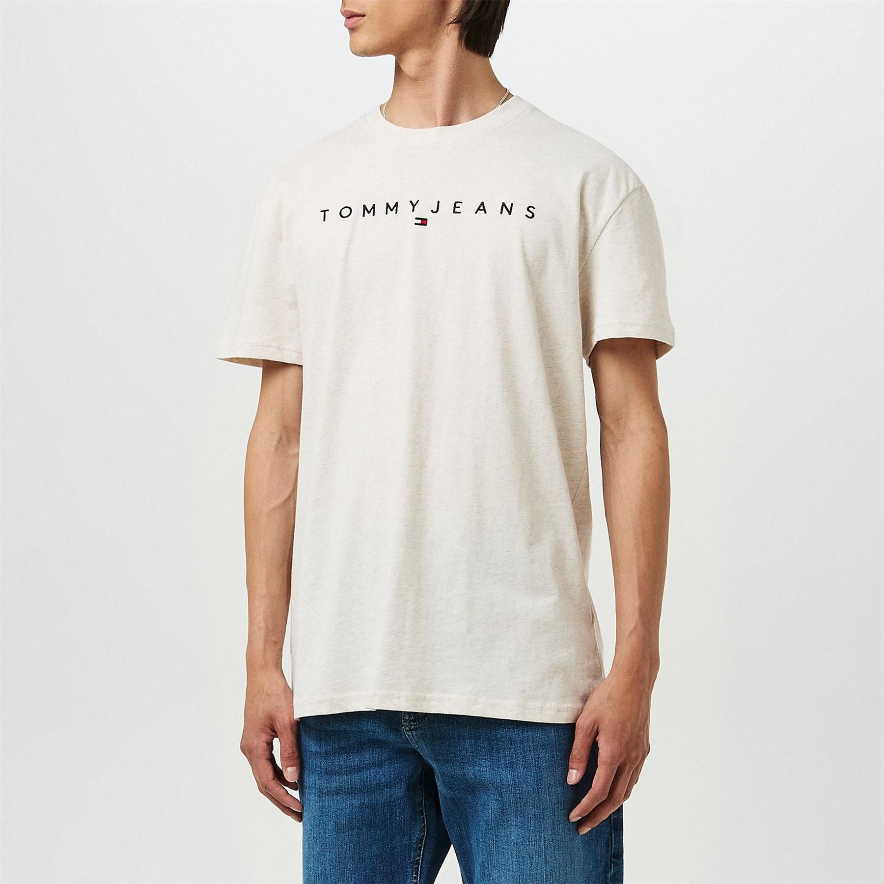 Tommy Jeans Regular Fit Lettering Crew Neck T-Shirt