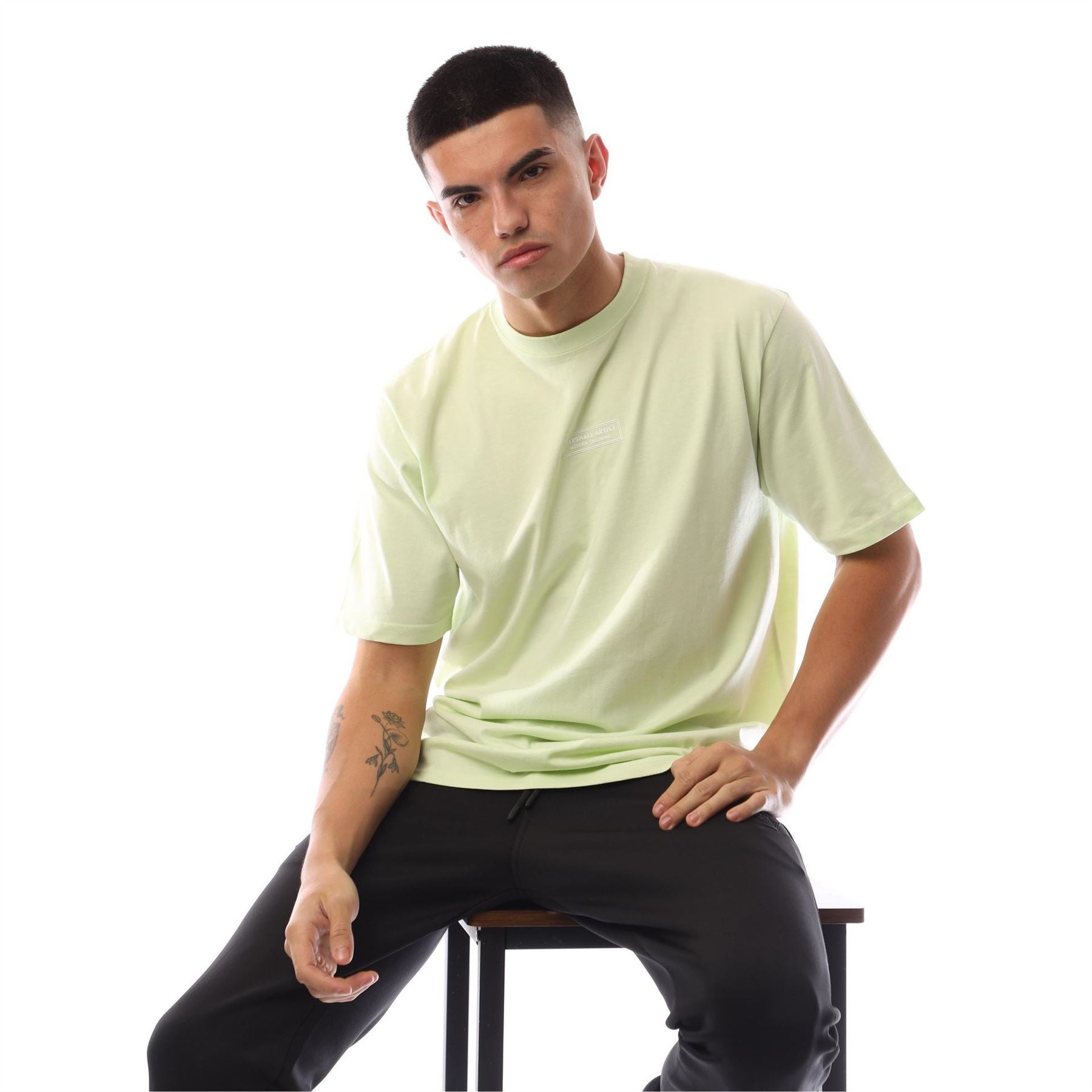 Marshall Artist Logo Print Crew Neck Short Sleeve T-Shirt
