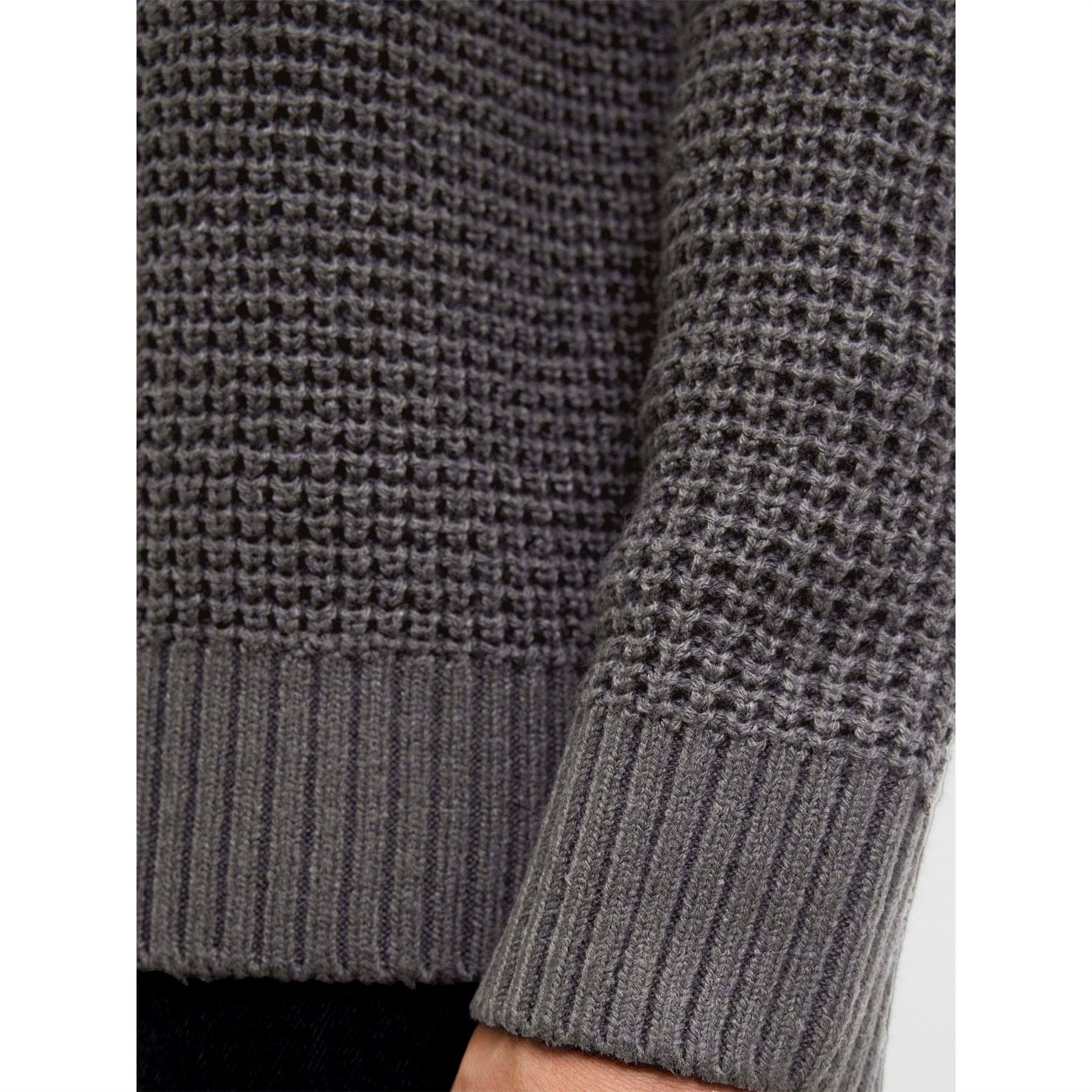 Jack and Jones Crew Neck Ribbed Collar Long Sleeve Sweater