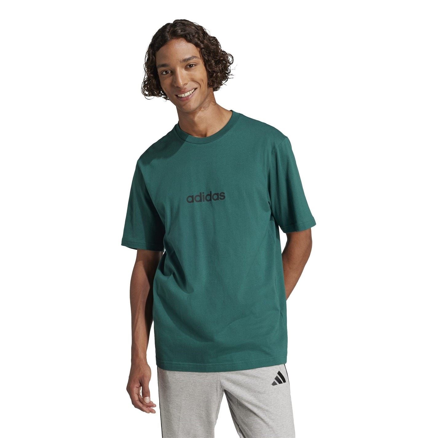 adidas Mens Essentials Single Jersey Logo T-Shirt
