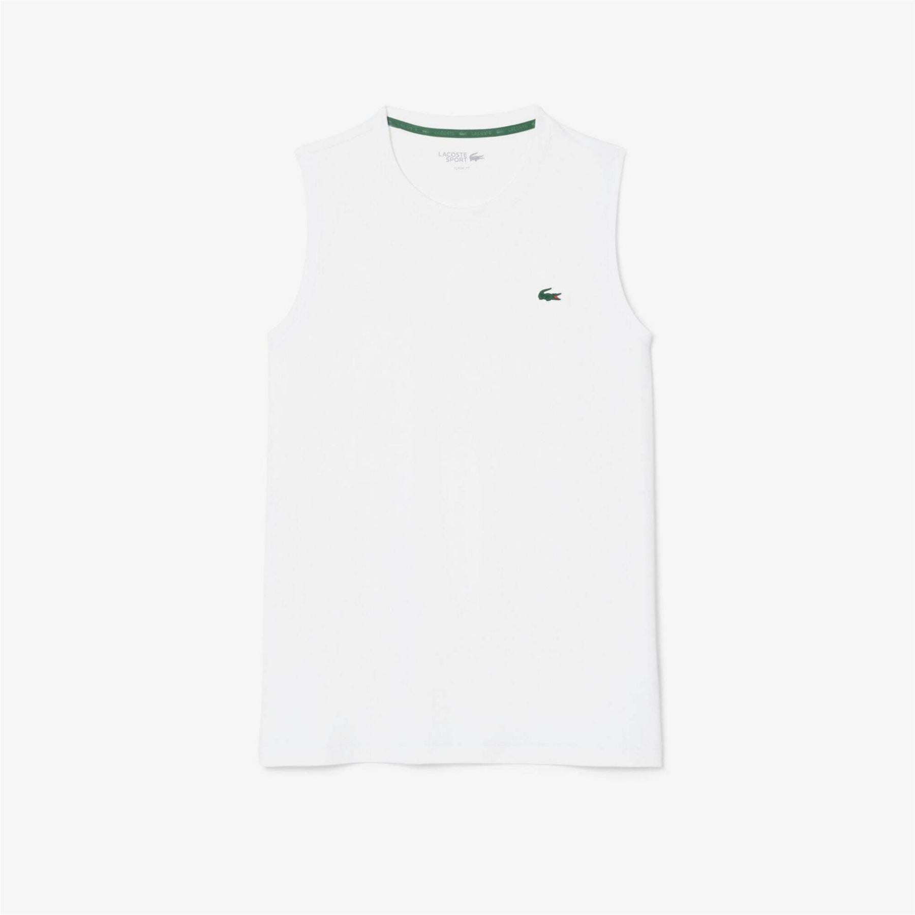 Lacoste Crocodile Print Crew Neck Sleeveless Tank