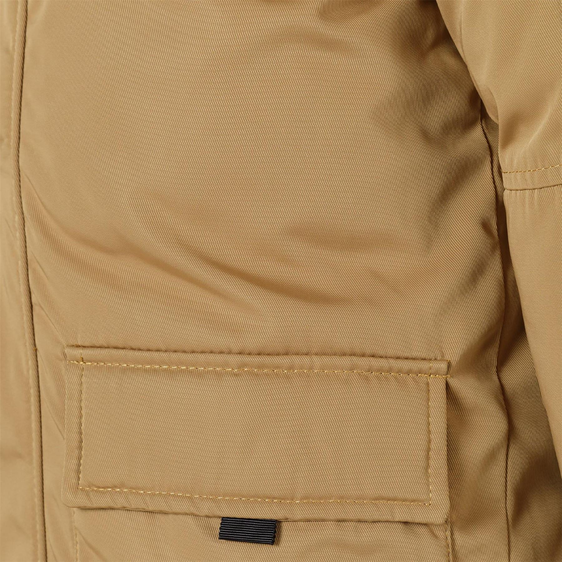 Minoti Boys Long Parka With Fur Hood And Chest Pocket Beige
