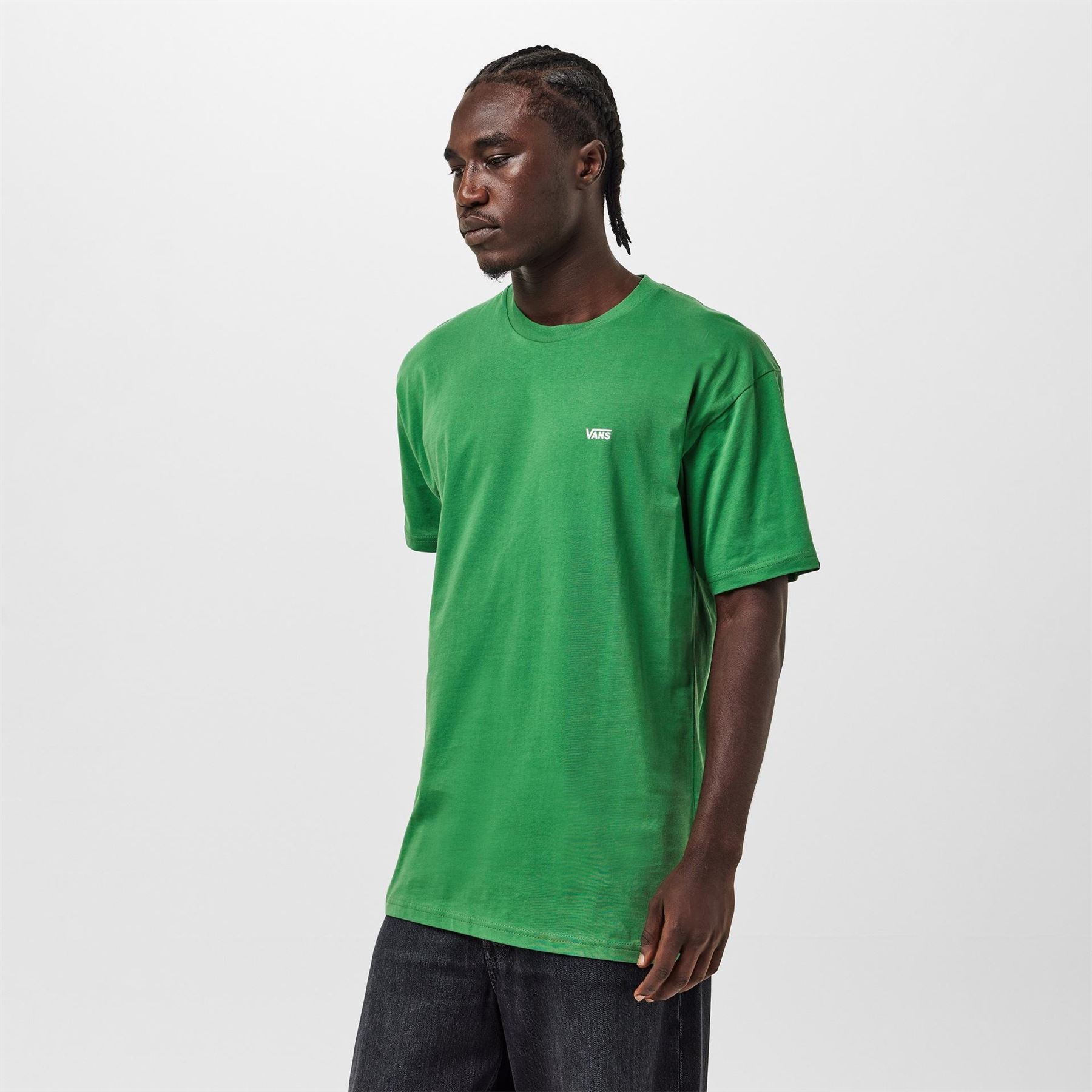 Vans Left Chest Logo Print Regular Fit Crew Neck Short Sleeve T-Shirt