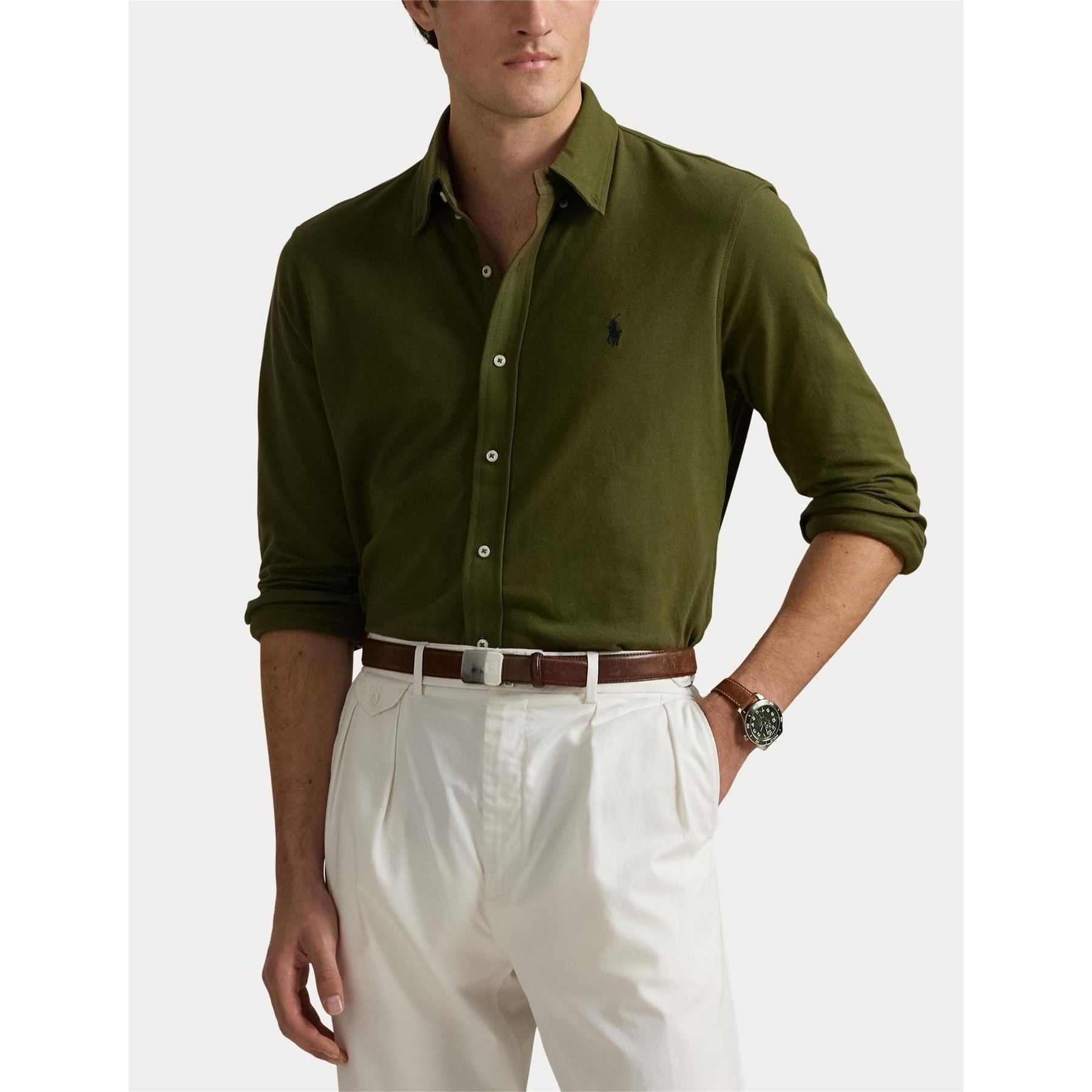 Polo Ralph Lauren Slim Fit Button Down Plain Shirt