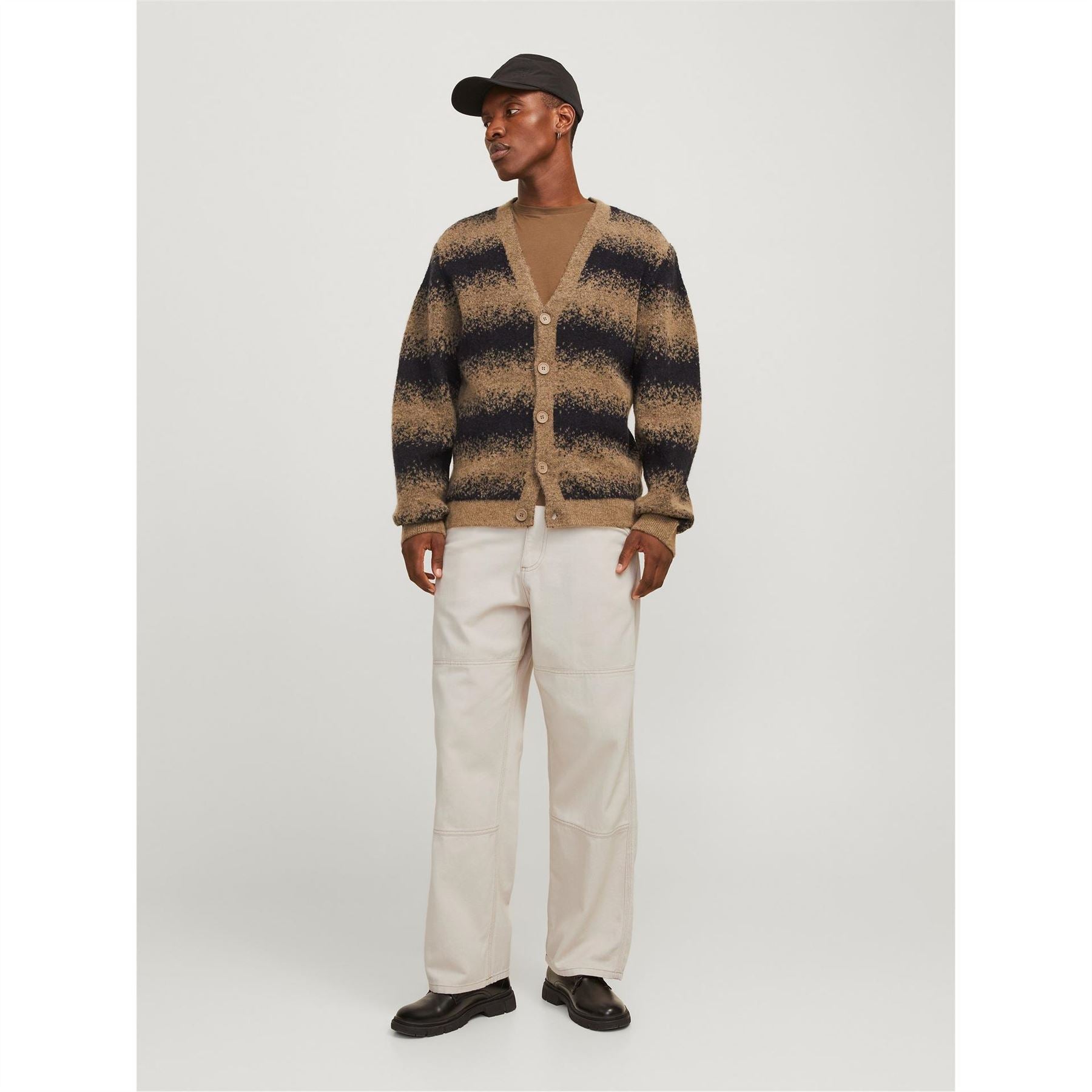 Jack and Jones Owen Solid Patterned Wide Leg Cargo Pants