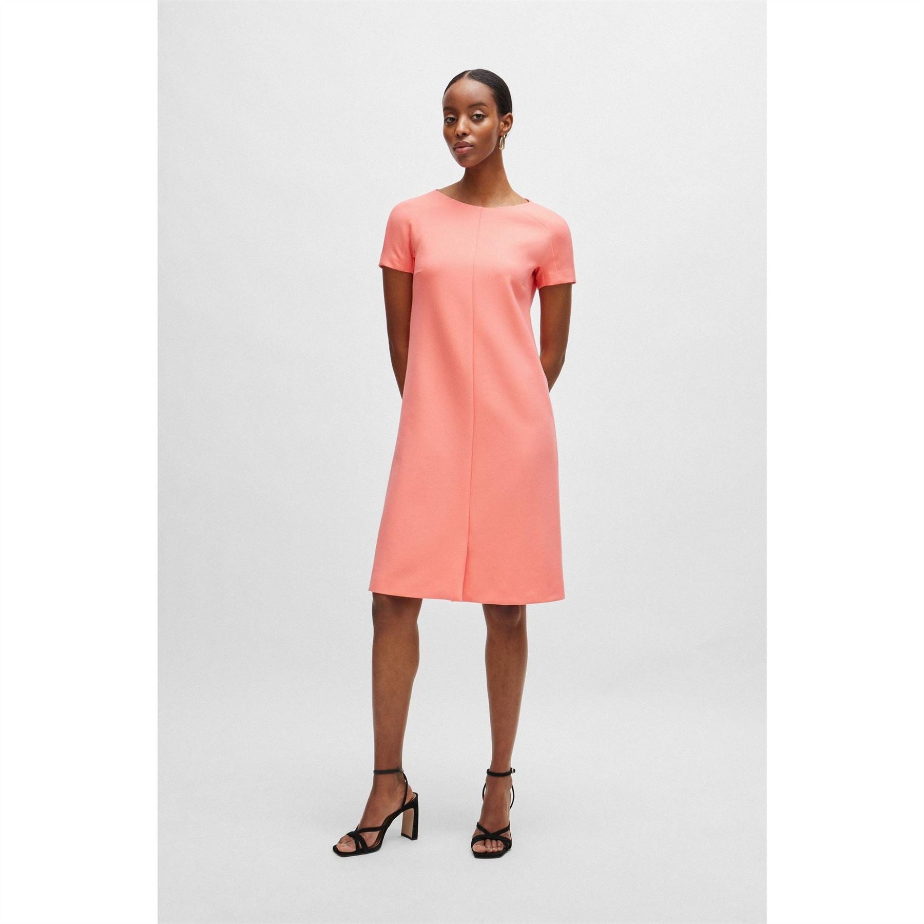 Boss Dizora Crew Neck Knee Length Shift Dress