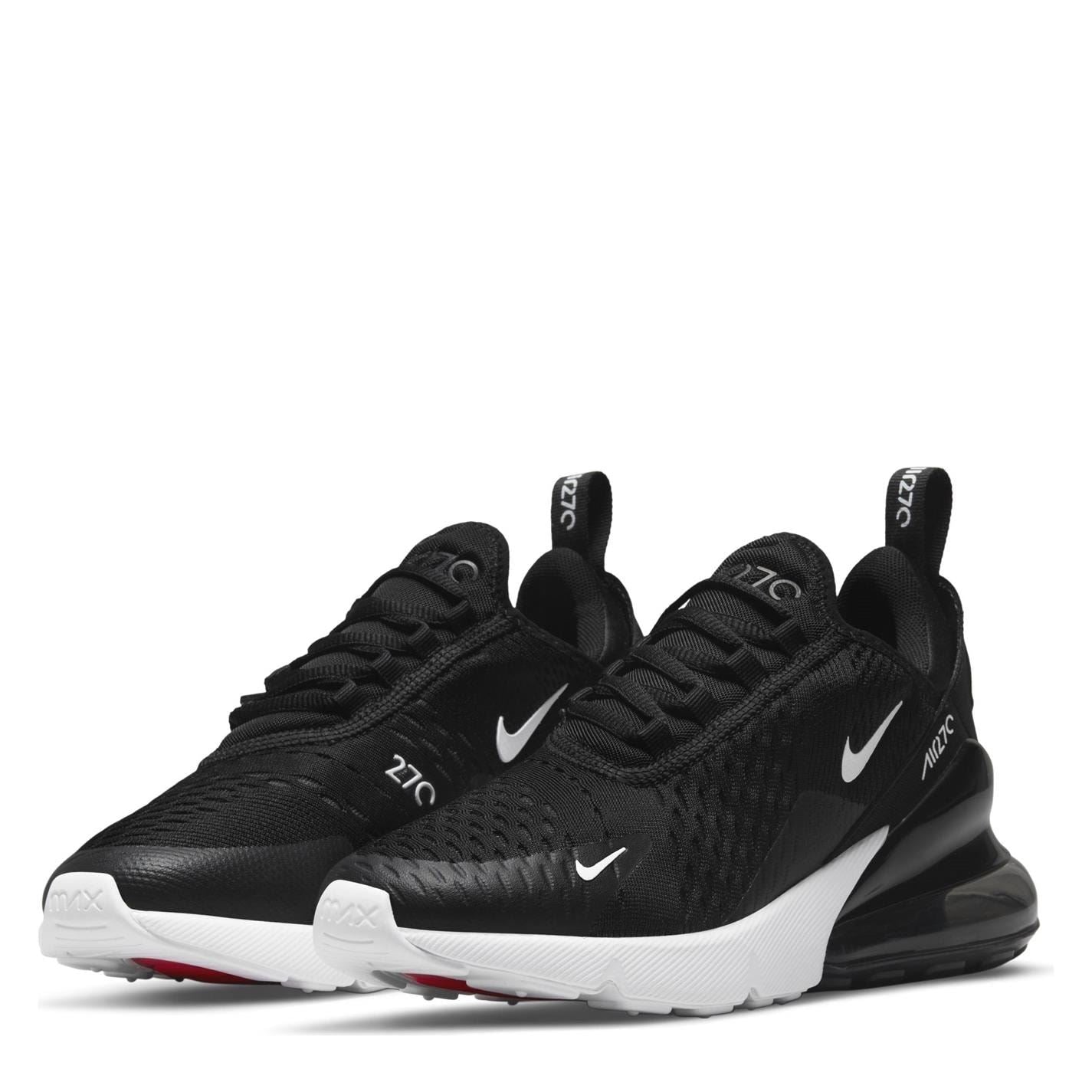 junior black and white nike 270
