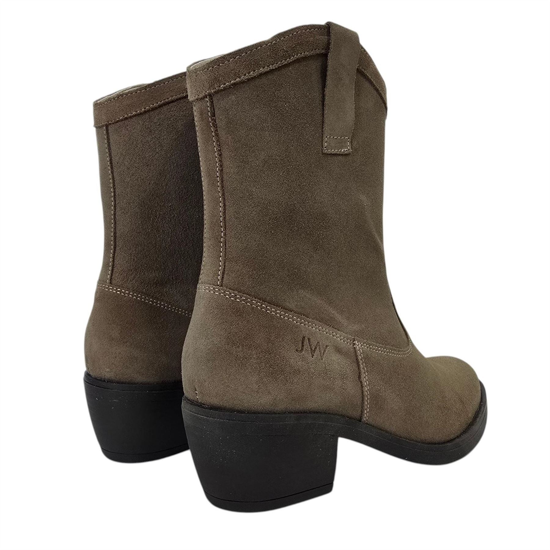 Jack Wills JW Dalida Suede Calf Chunky Heel Hiker Boots