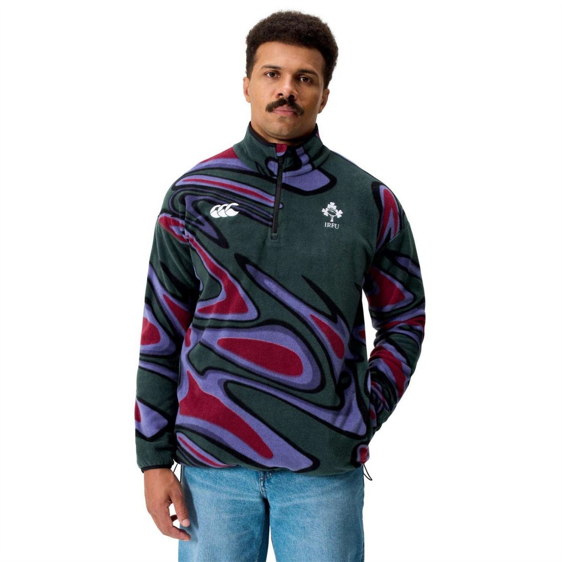 Canterbury Ireland Irfu Quarter Zip Retro Fleece Senior