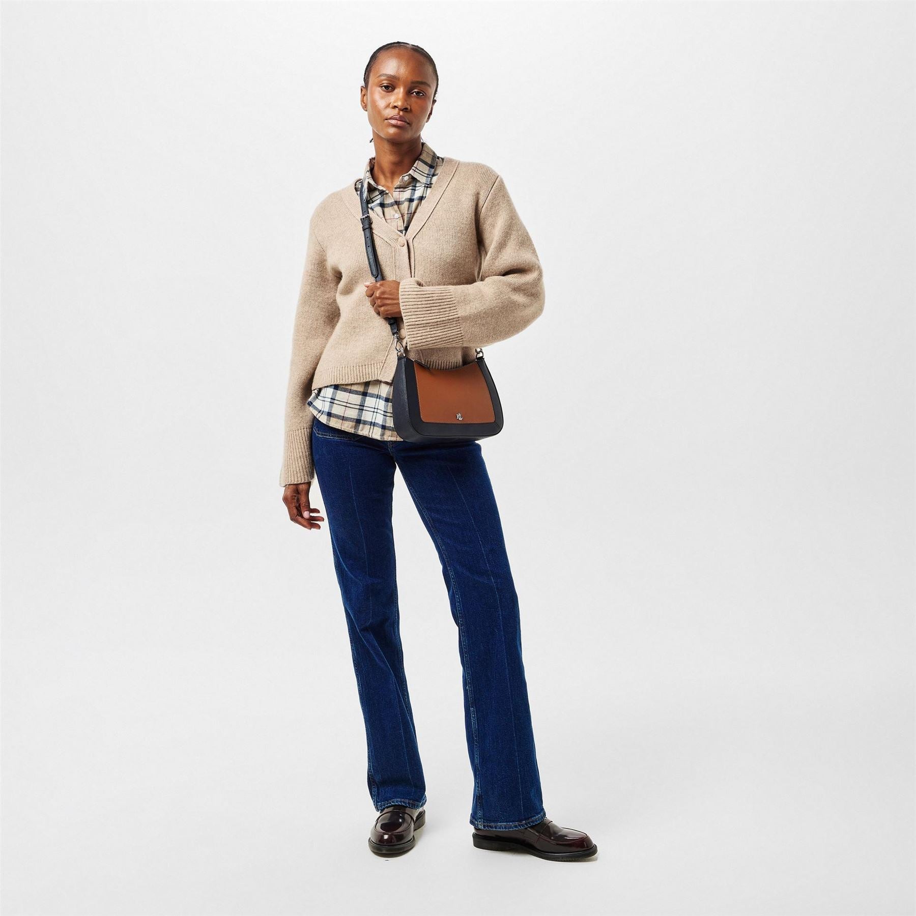 Lauren by Ralph Lauren Danni Leather Shoulder Bag