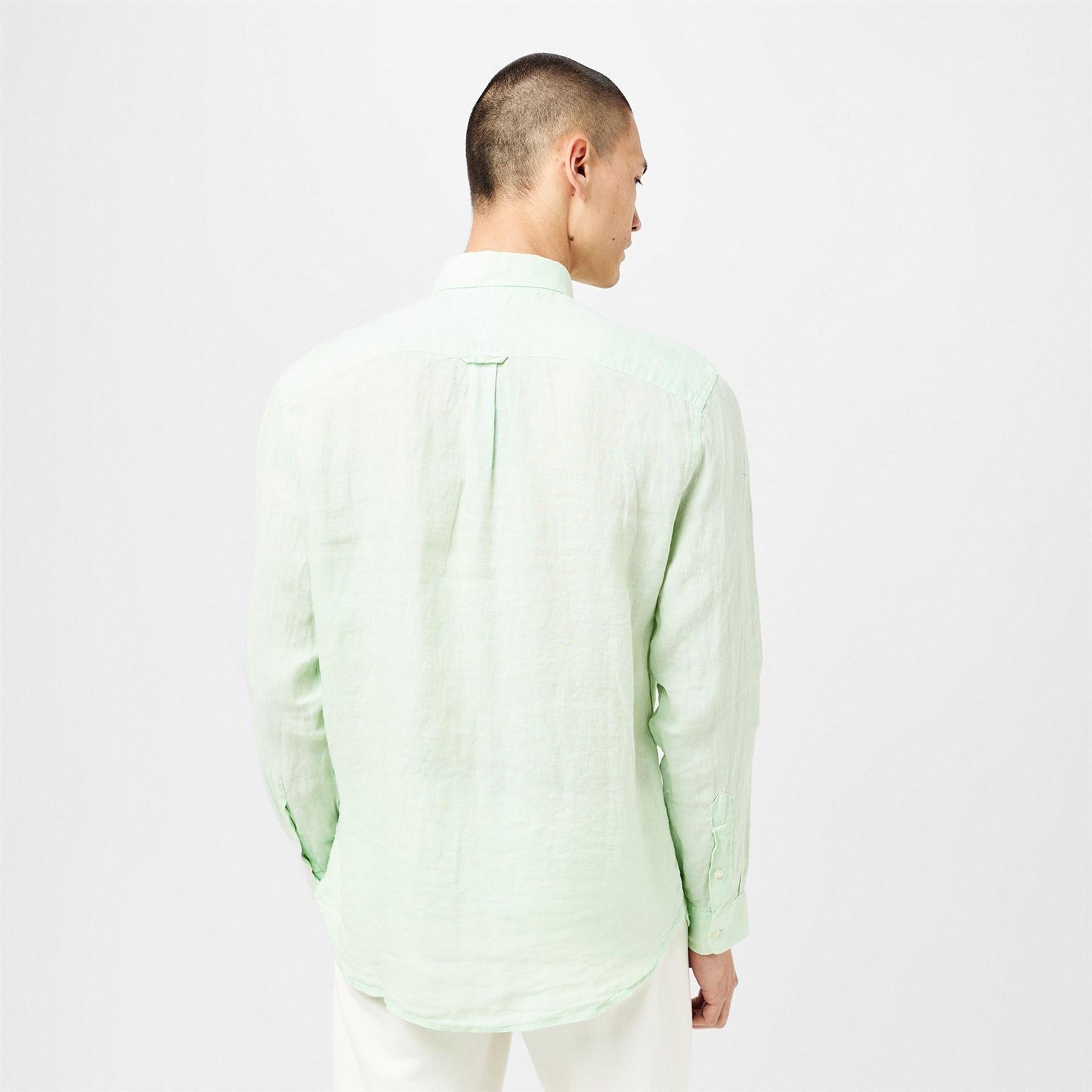 Tommy Hilfiger Pigment Dyed Long Sleeve Plain Shirt