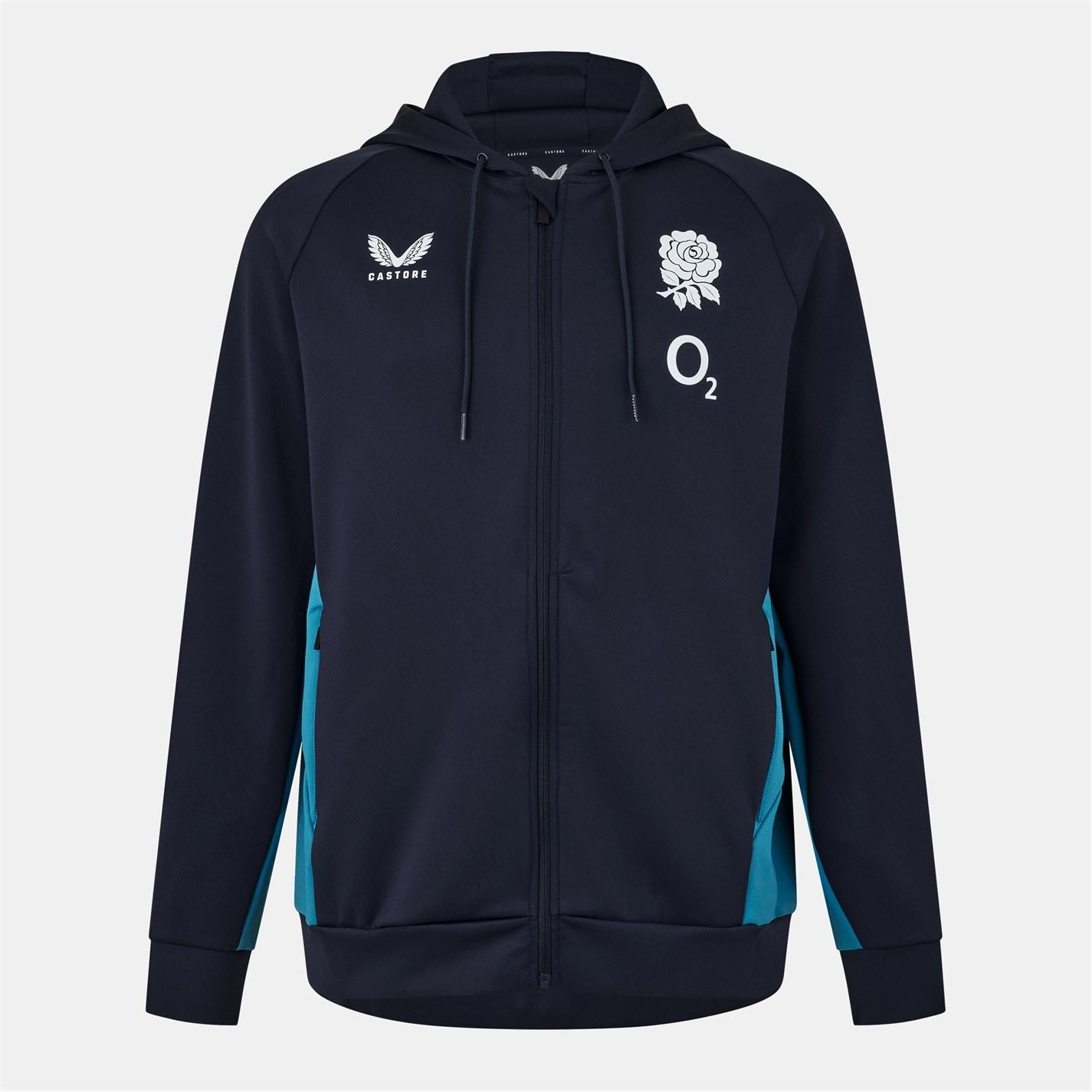 Castore Mens England Rugby Full Zip Hoodie 2025